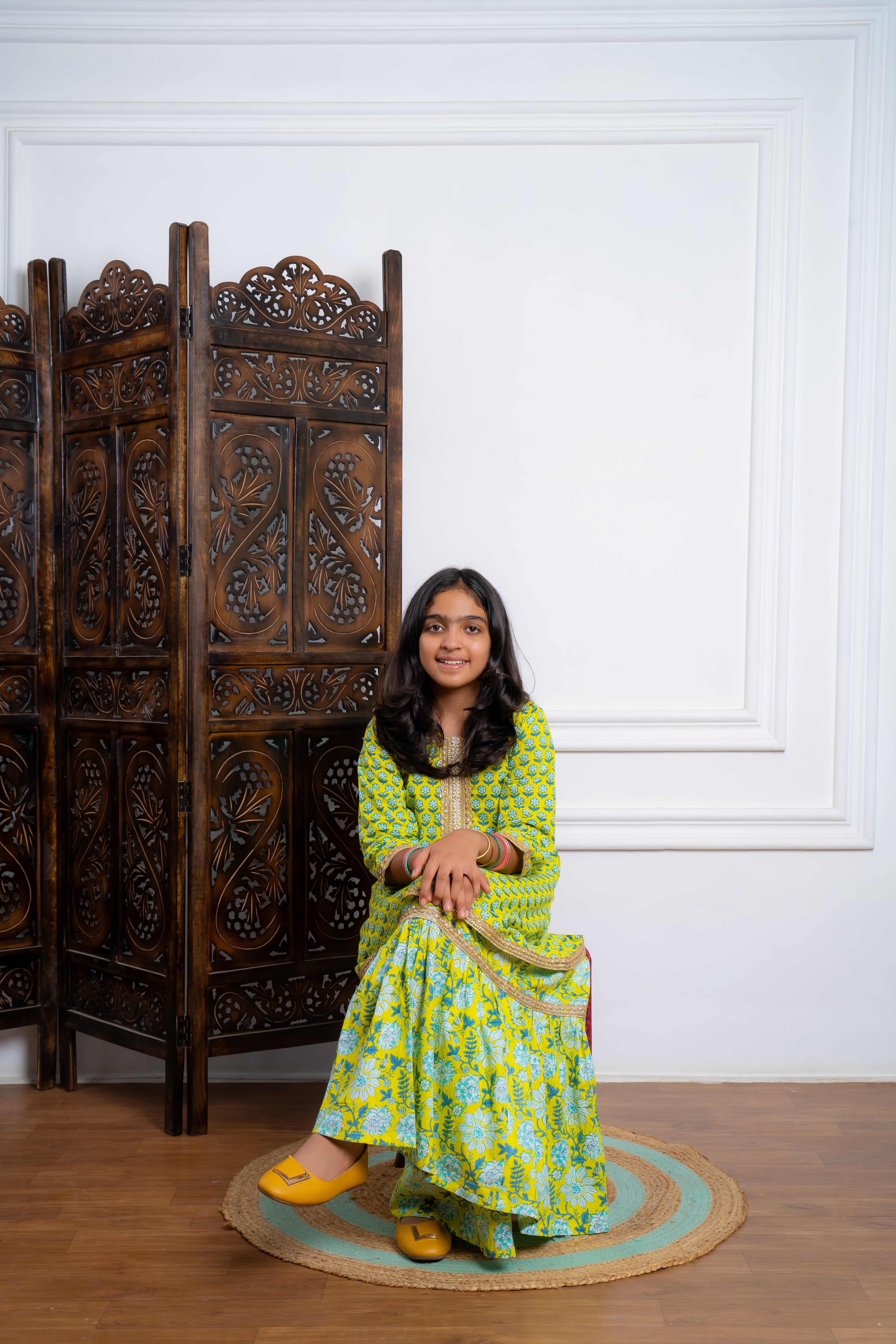 Lime Sharara Set