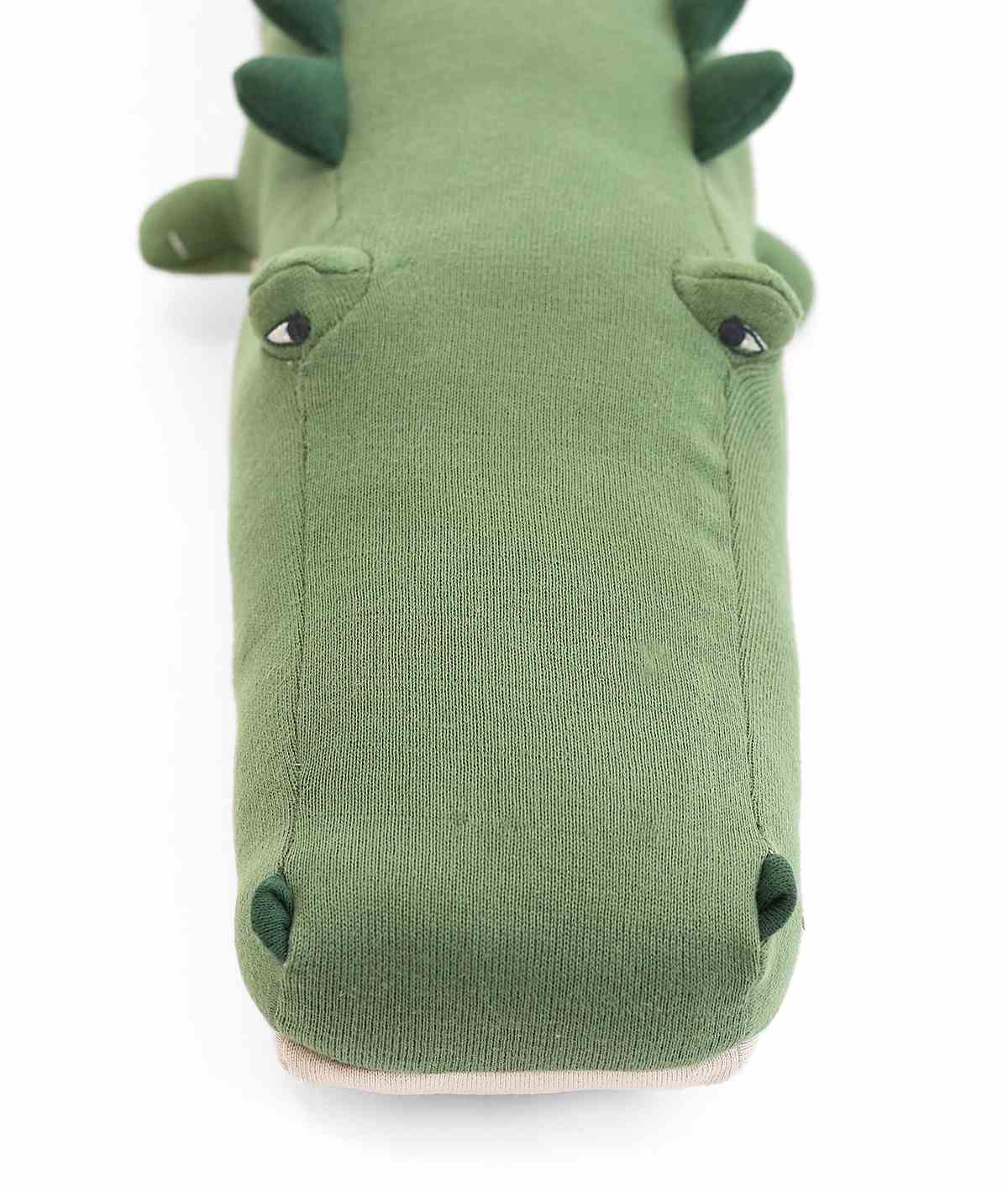 Jaws Crocodile Cotton Knitted Stuffed Soft Toy (Fusion Mint, Bermuda Green & Shell)