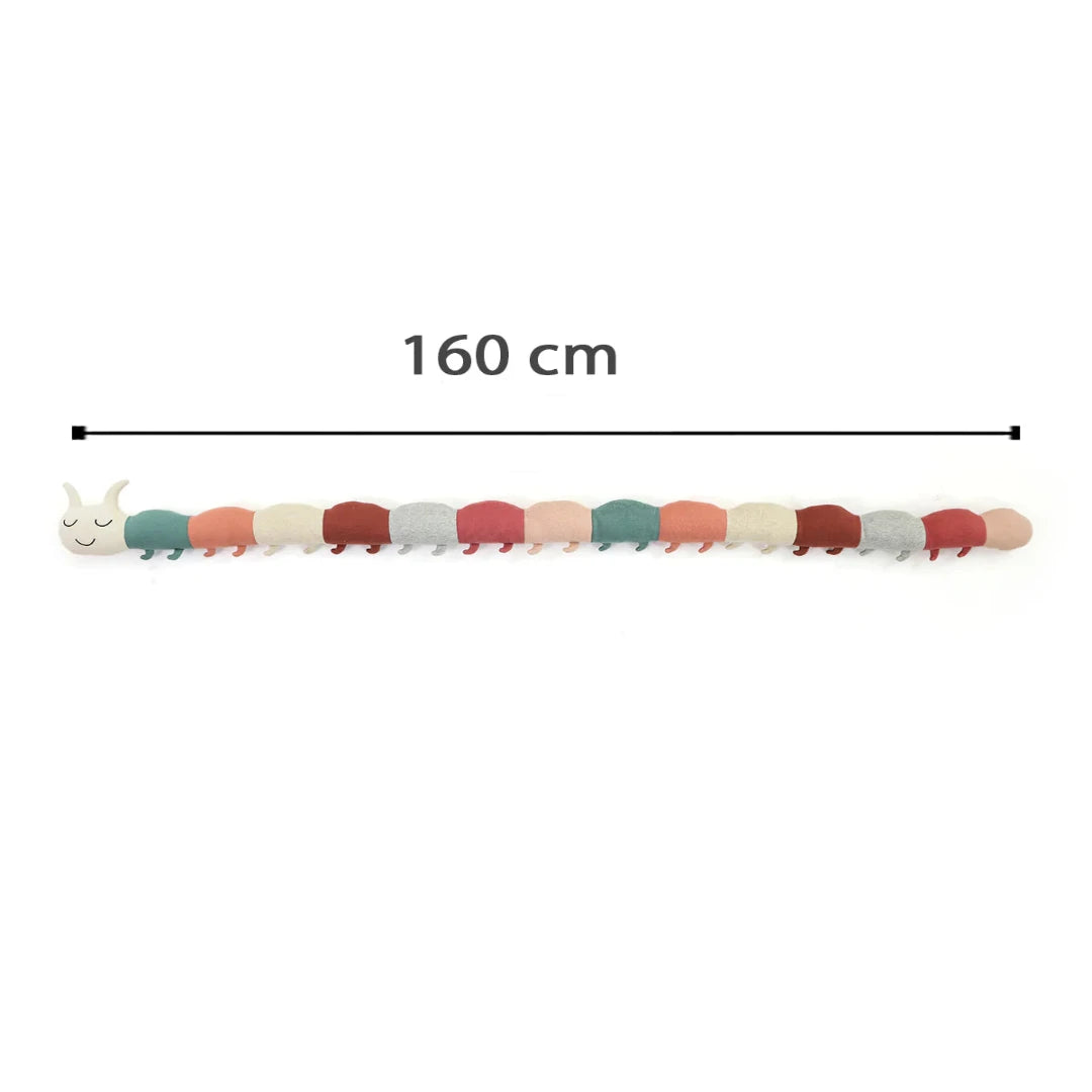Caterpillar Cotton Knitted Stuffed Soft Toy (Multi Color)