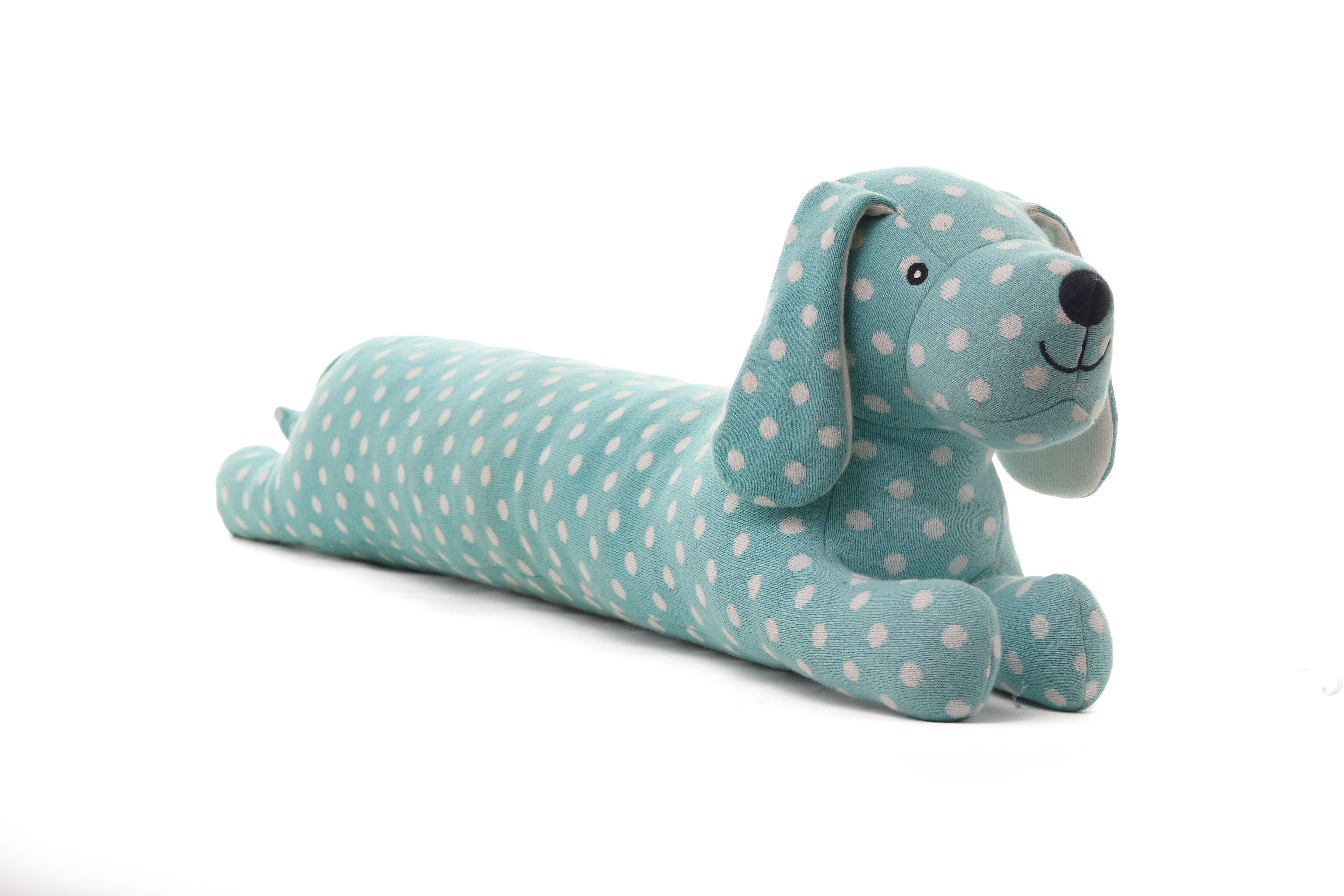 Pluto Cotton Knitted Stuffed Soft Toy (Fresh Mint & Ivory)