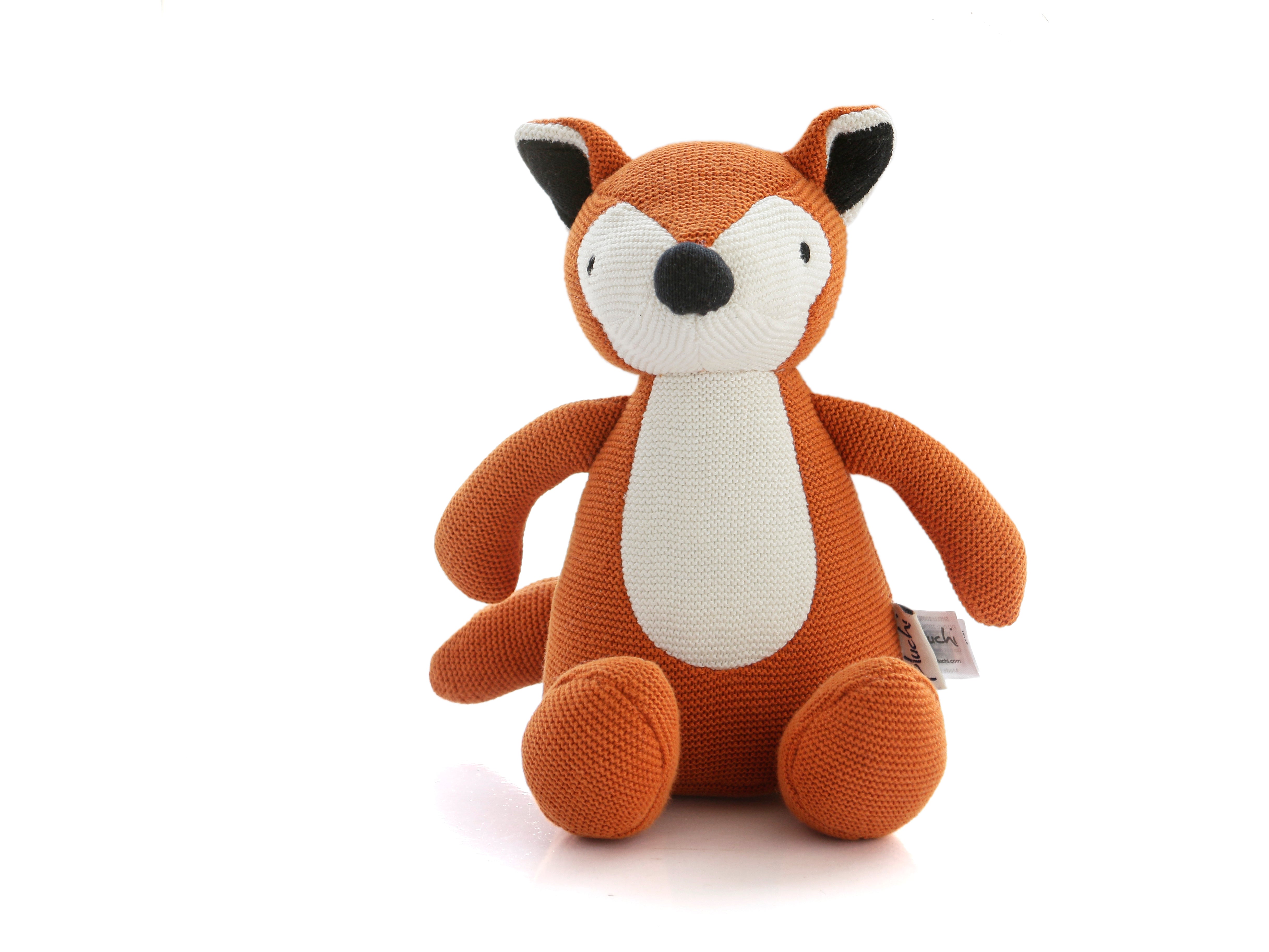 The Timid Fox -Cotton Knitted Stuffed Soft Toy