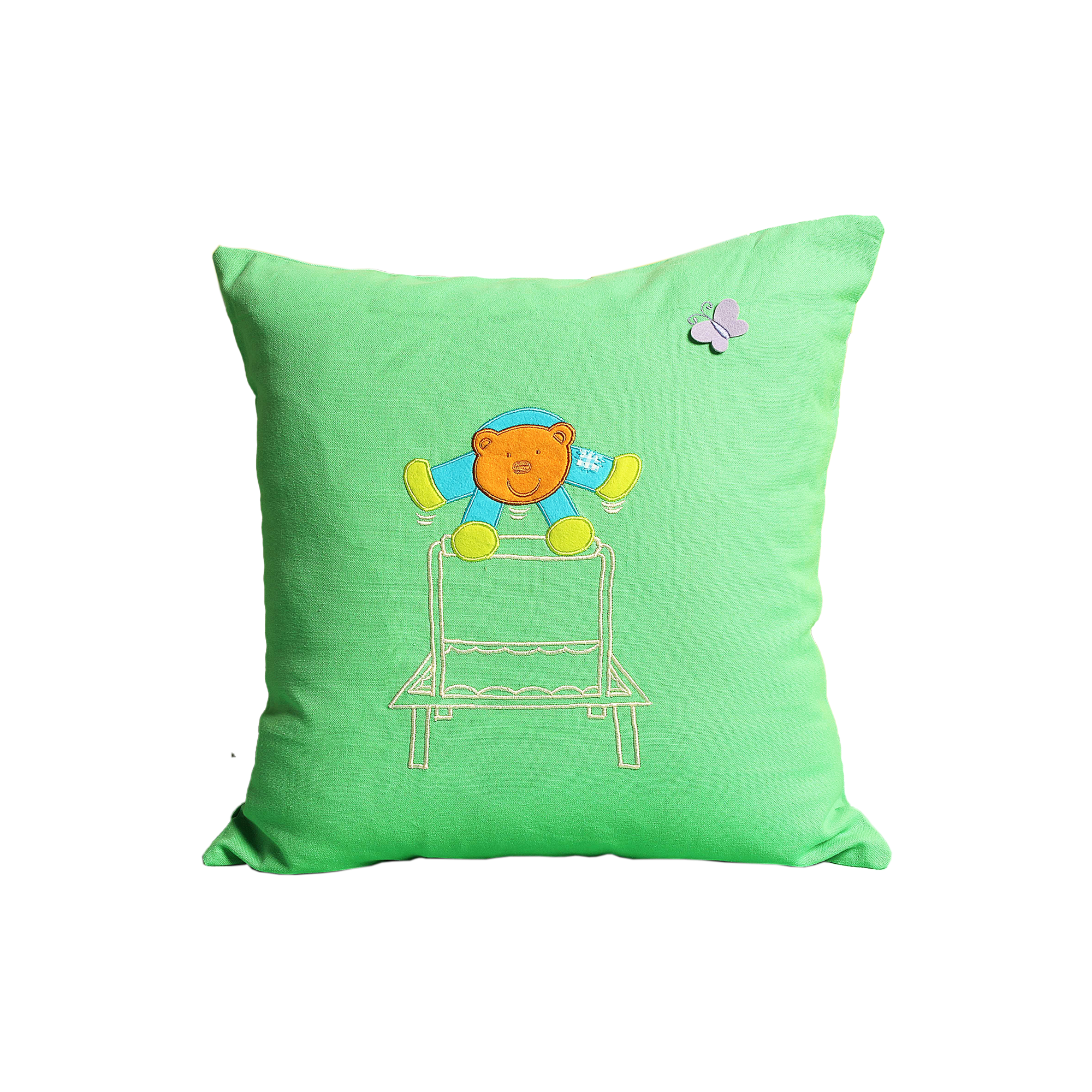 TEDDY BEAR PICNIC-JUMP 16" x 16" CUSHION COVER