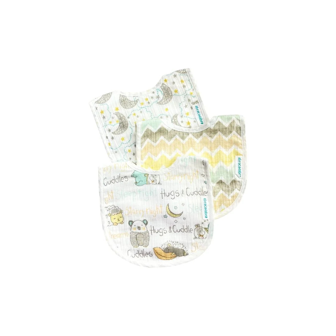 Muslin Bibs Sleepy Friends