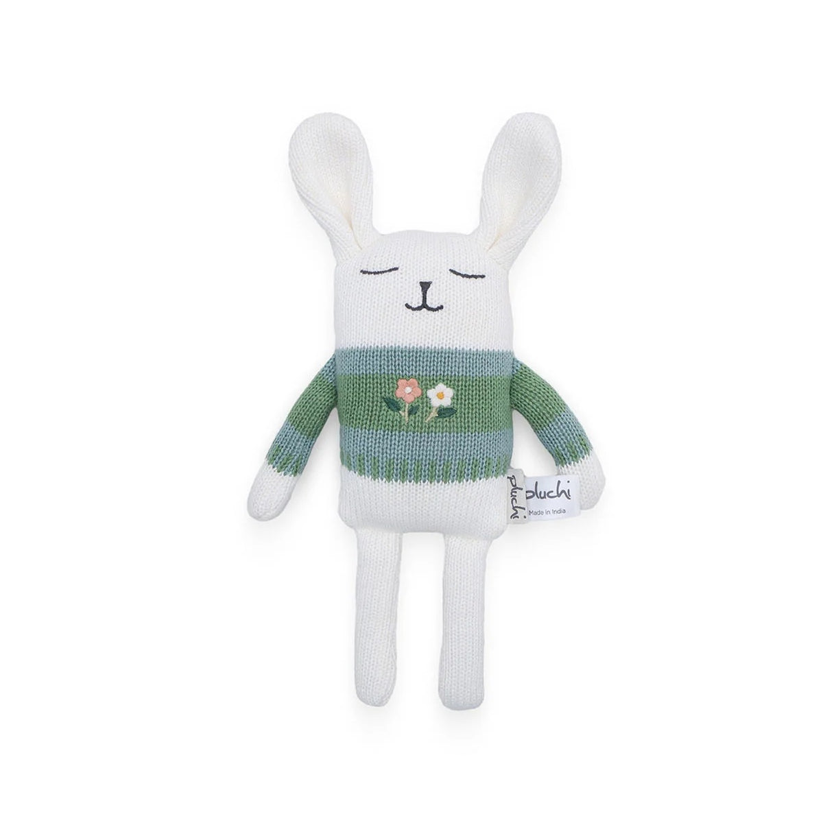 Blossom & Zoomie Bunny Cotton Knitted Stuffed Soft Toy (Set of 2)