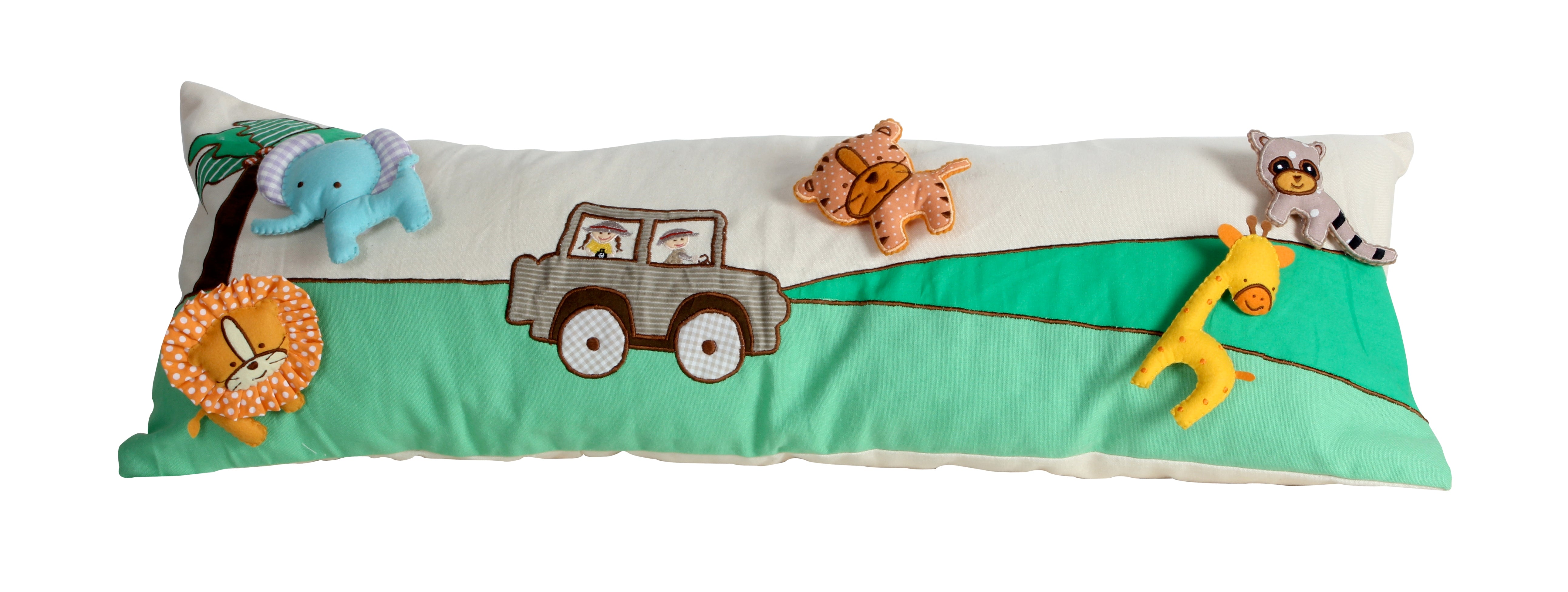 Jungle Safari Long Cushion Cover with Pop -Ups