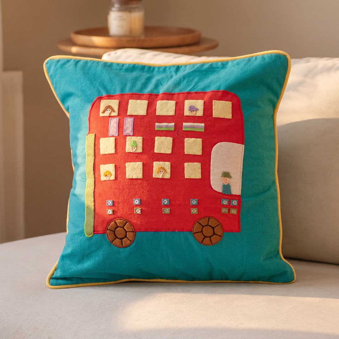Around The World Bus Cushion