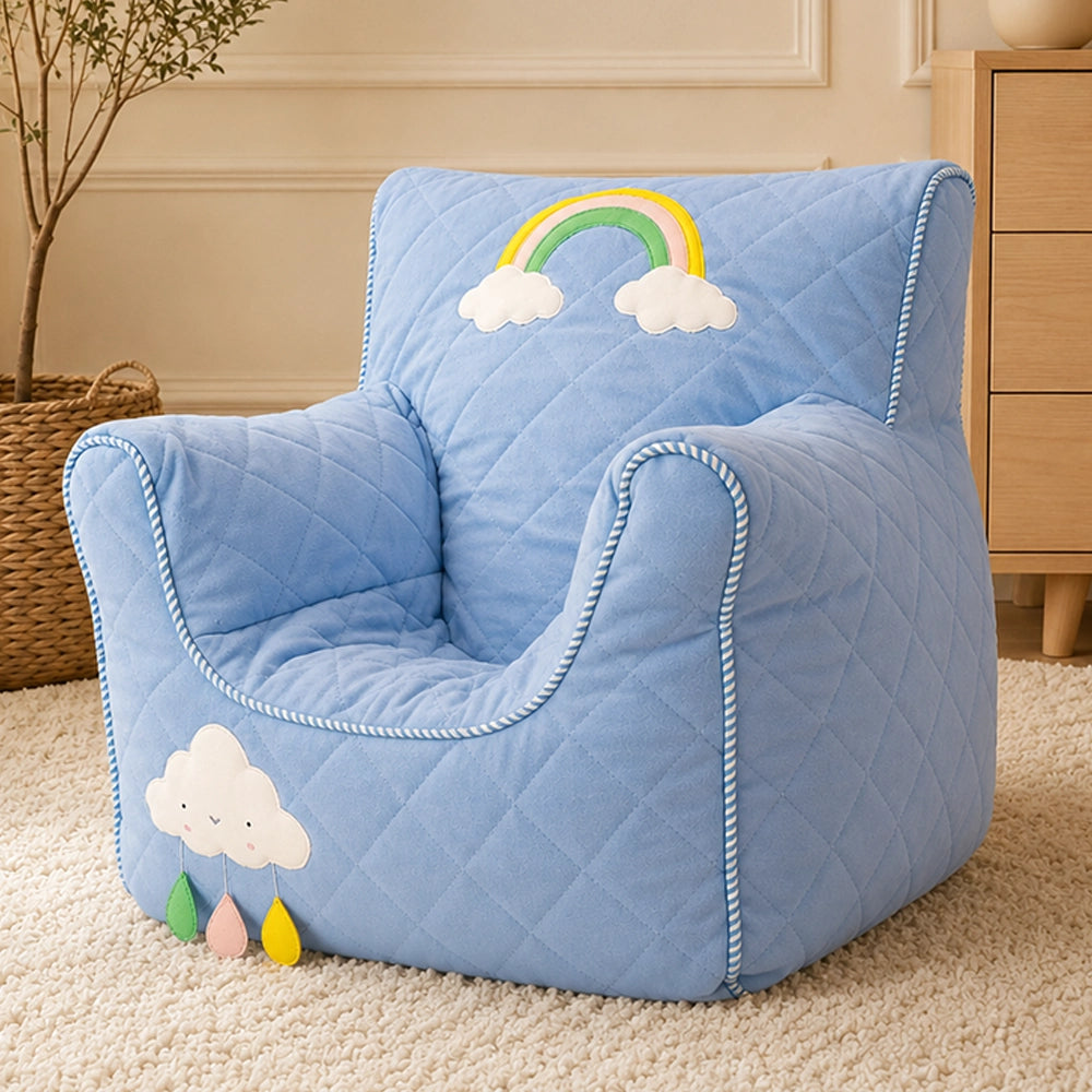 Rainbow Icey Blue Quilted - BeanChair Cover