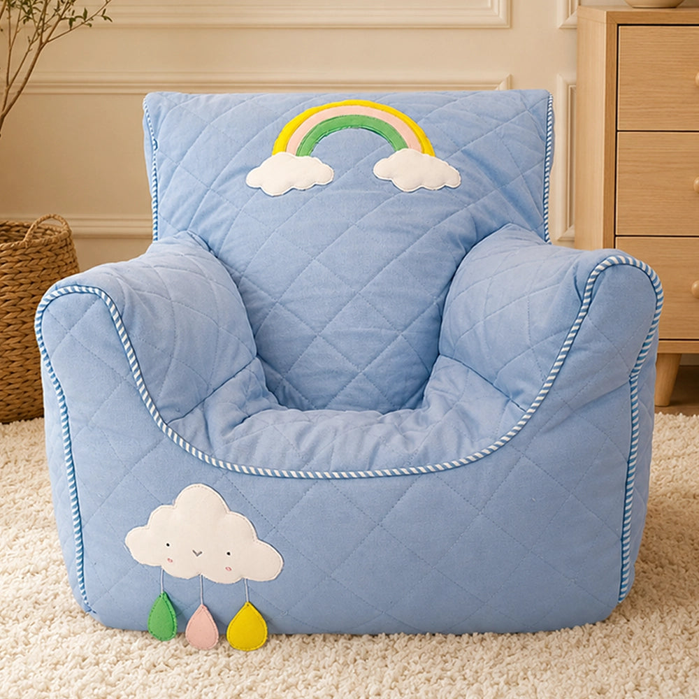 Rainbow Icey Blue Quilted - BeanChair Cover