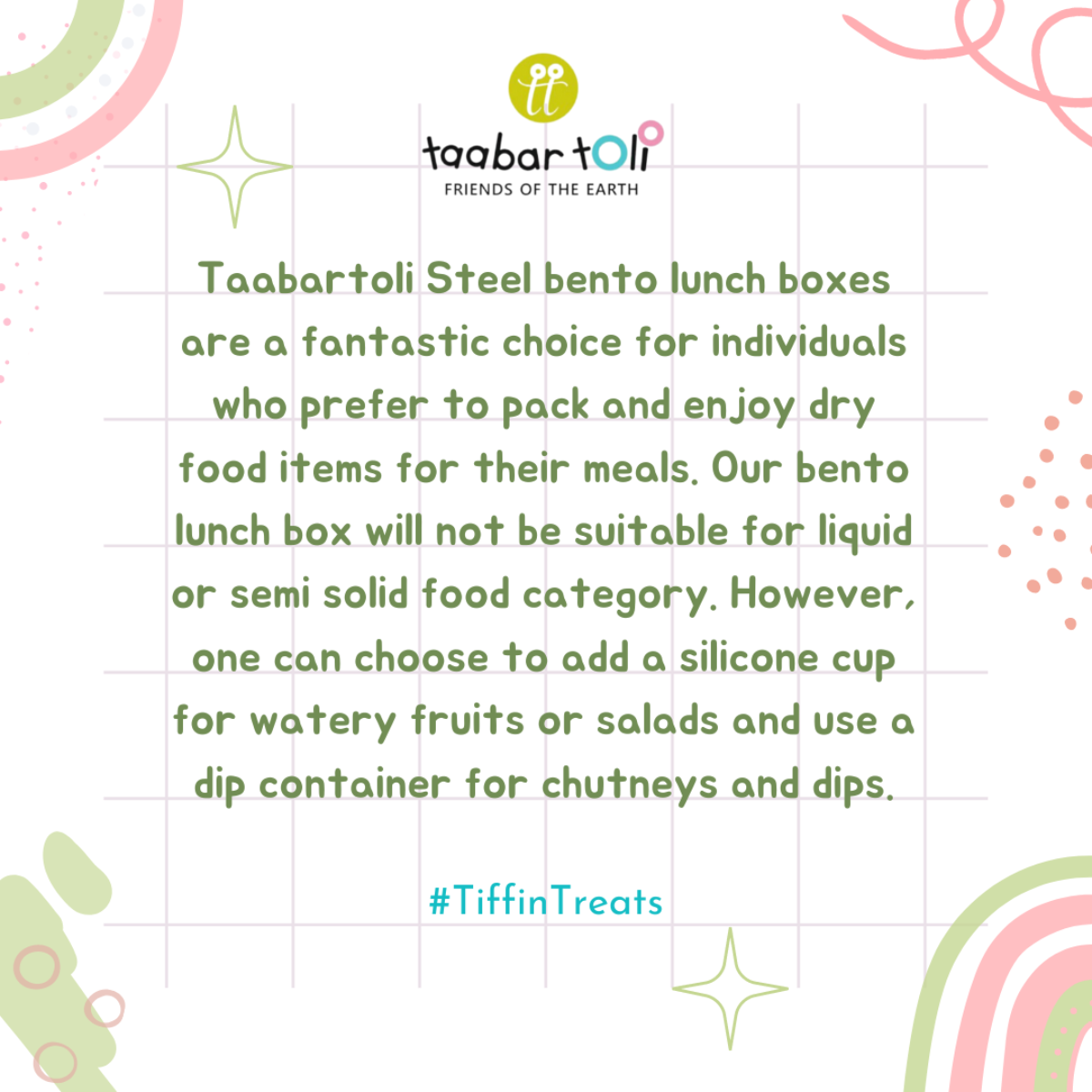 Stainless Steel Taabartoli bento lunch box