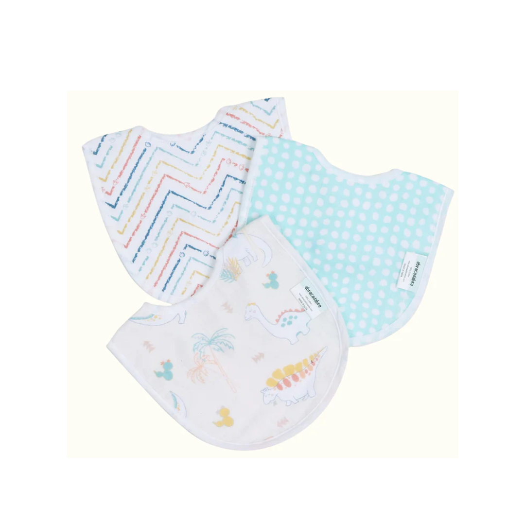 Muslin Bibs - D for Dino