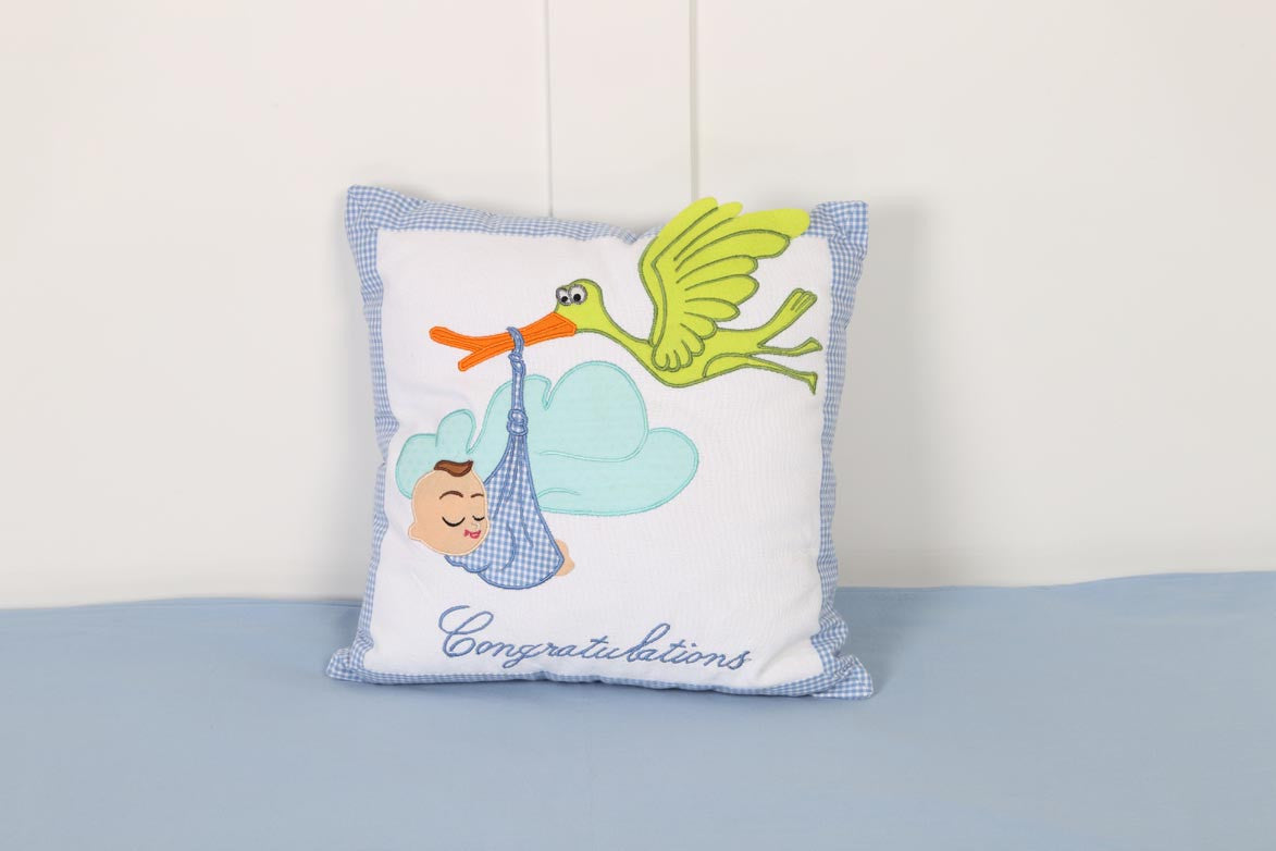 Congratulations - Cushion Cover Blue