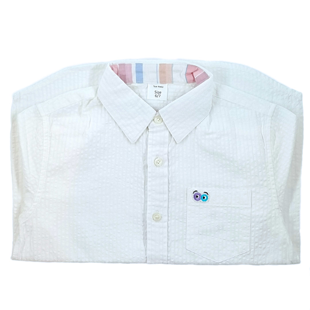 Boys Vanilla Seersucker Shirt