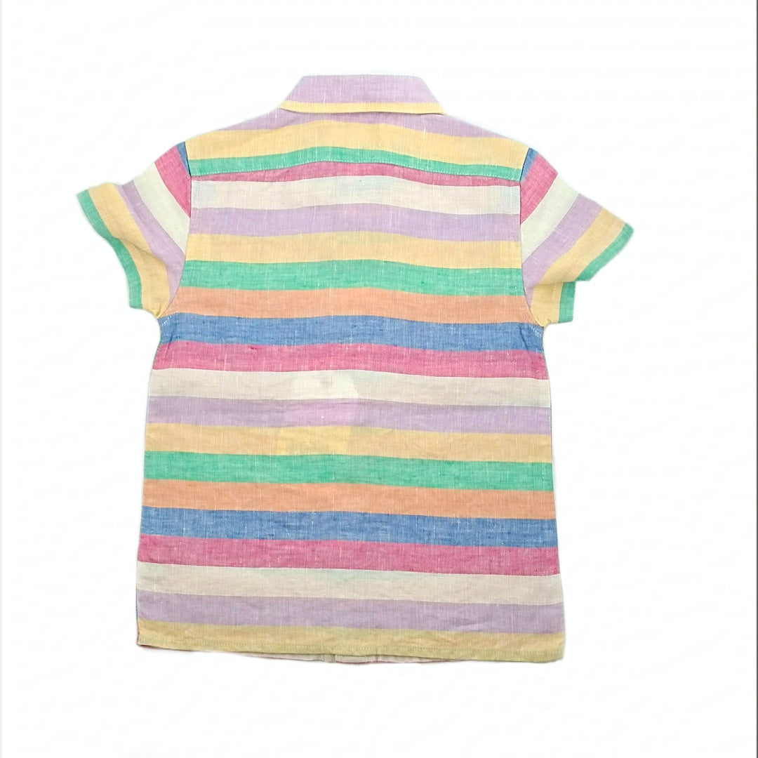 Boys Jujubes Multi Color Linen Shirt