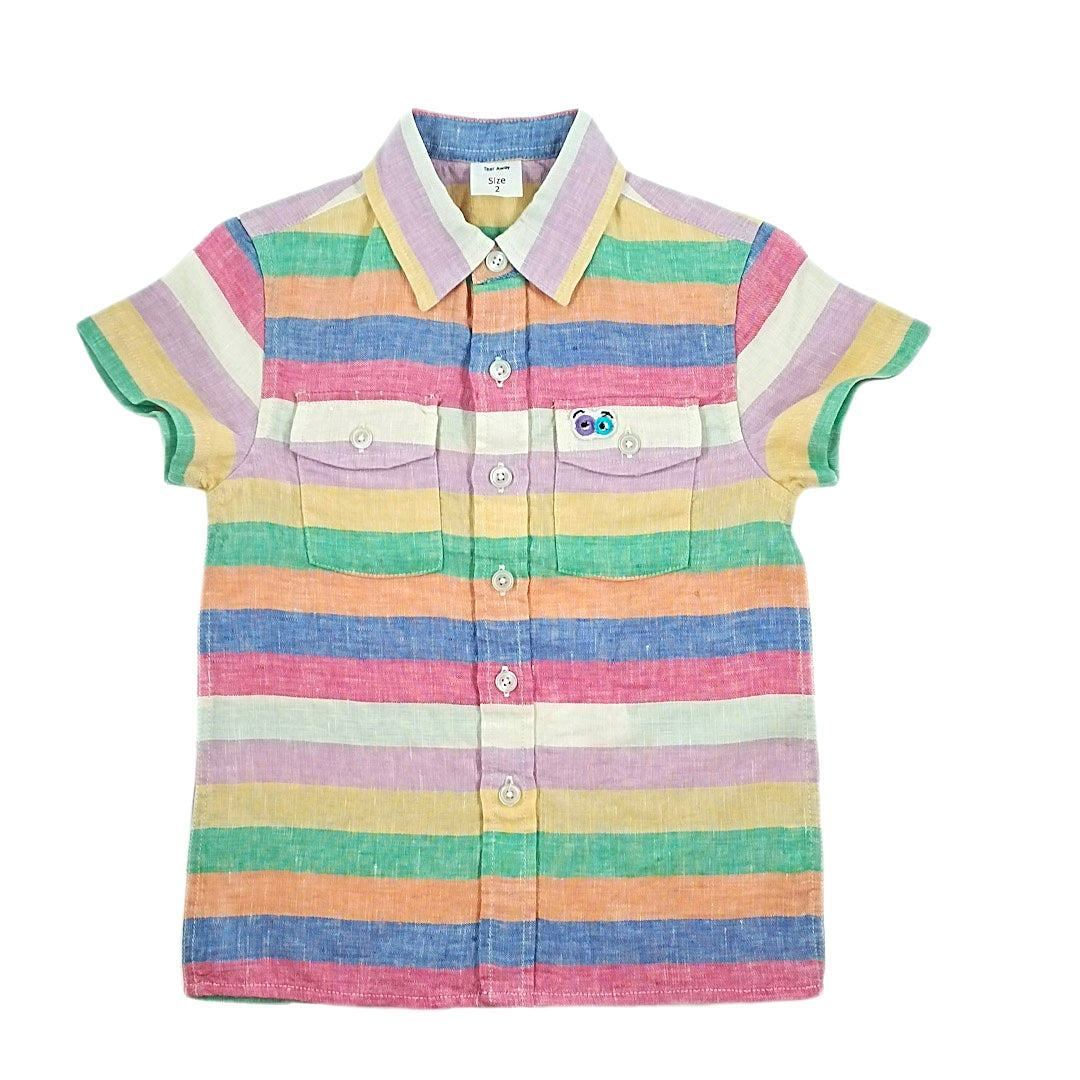 Boys Jujubes Multi Color Linen Shirt