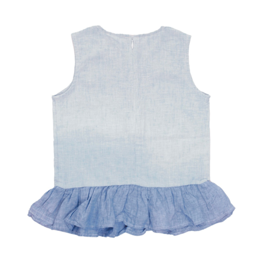 Girls Teal Dolphin Top