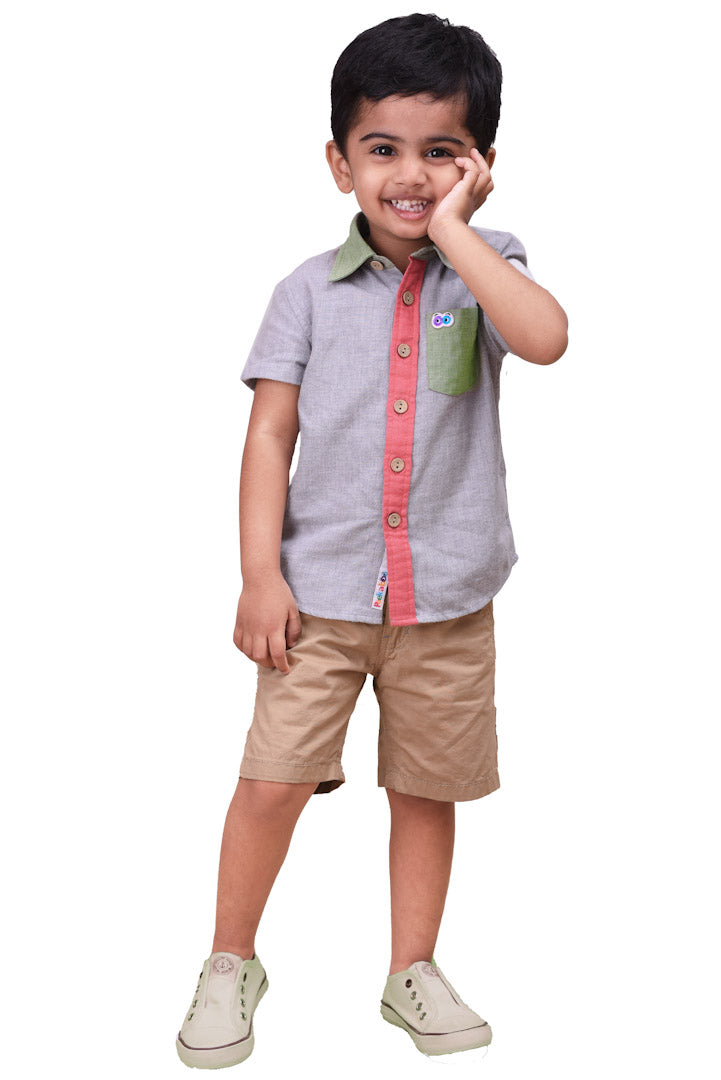 Boys Slate Coral Shirt