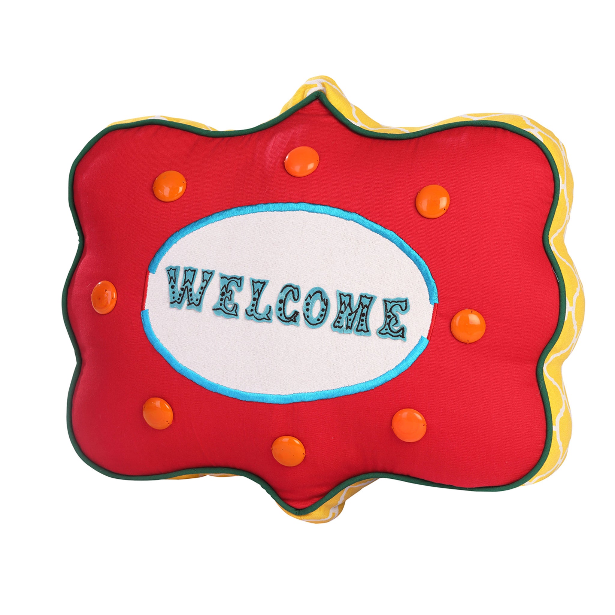 Welcome Shaped Cushion