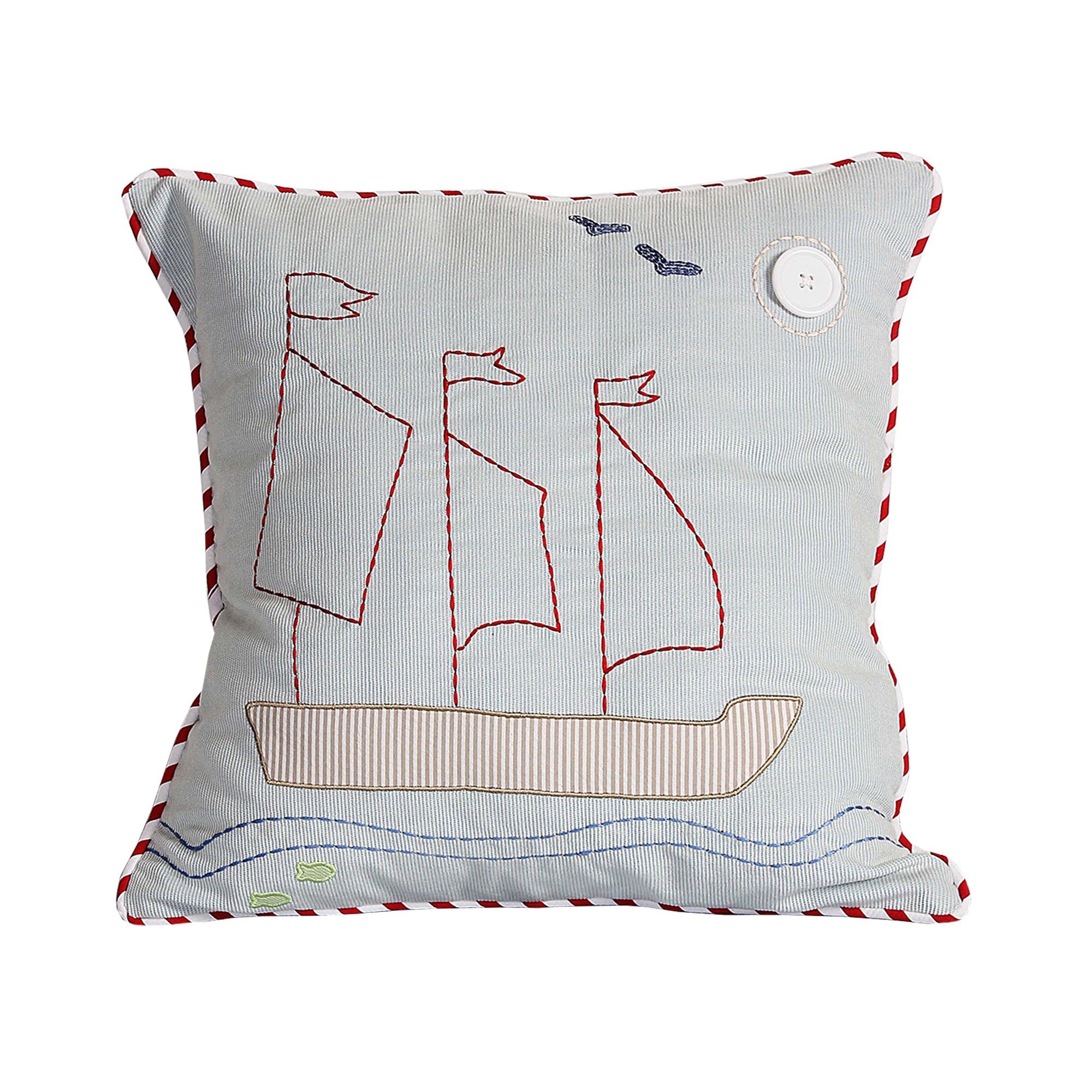 Sailor Boat 16" x 16" Cushion Cover