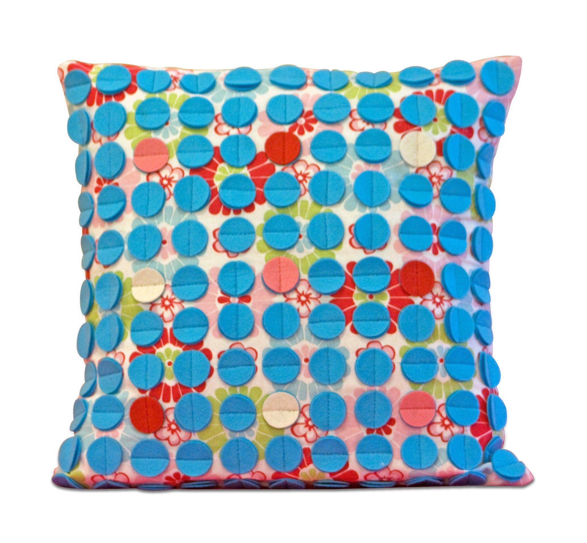 Circle On Circle Blue 16" x 16" Cushion Cover