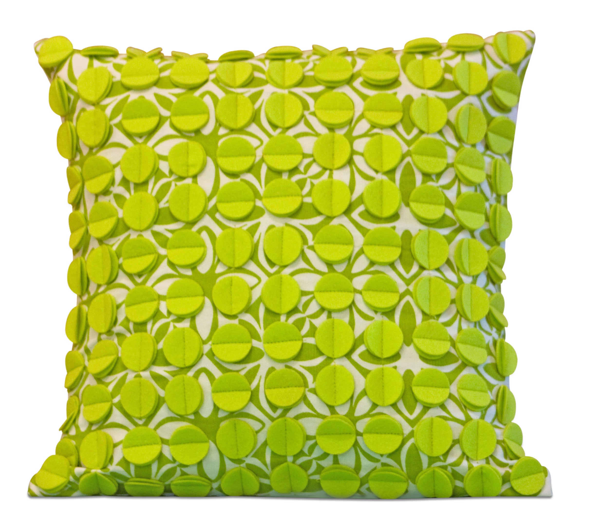 Circle On Circle Green 16" x 16" Cushion Cover