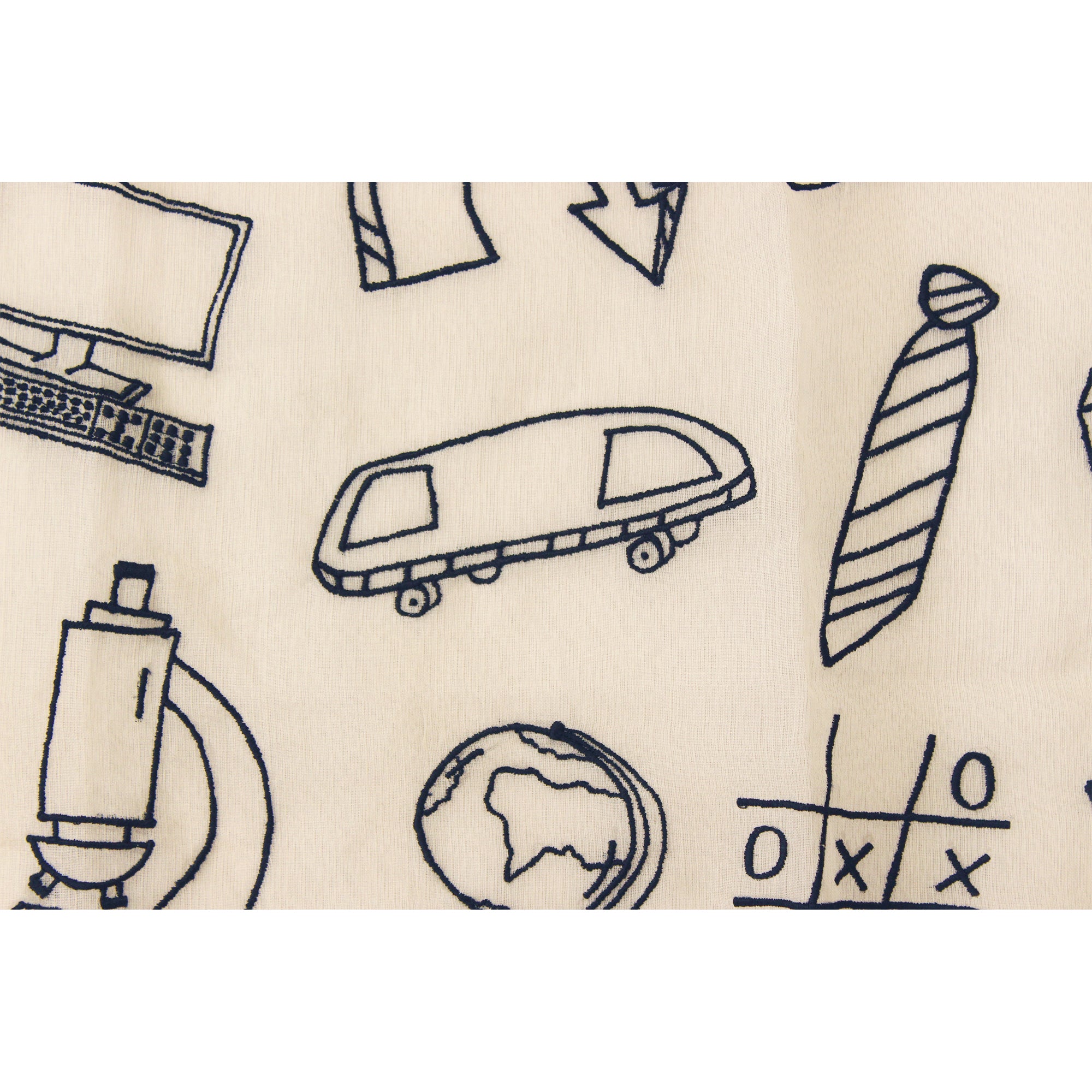 Doodle Dude -Sheer Curtains
