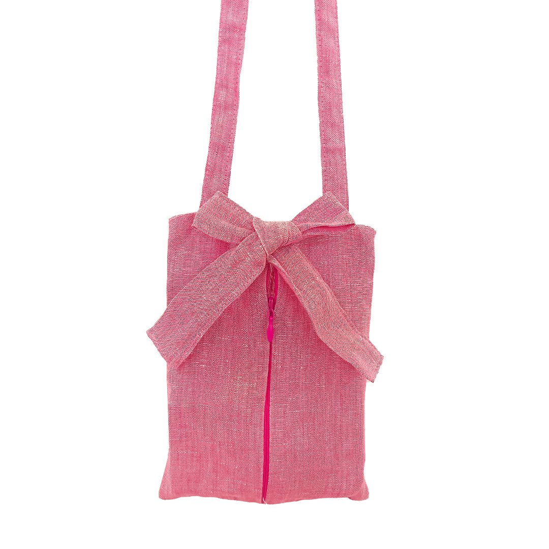 Bow Linen Sling Bag