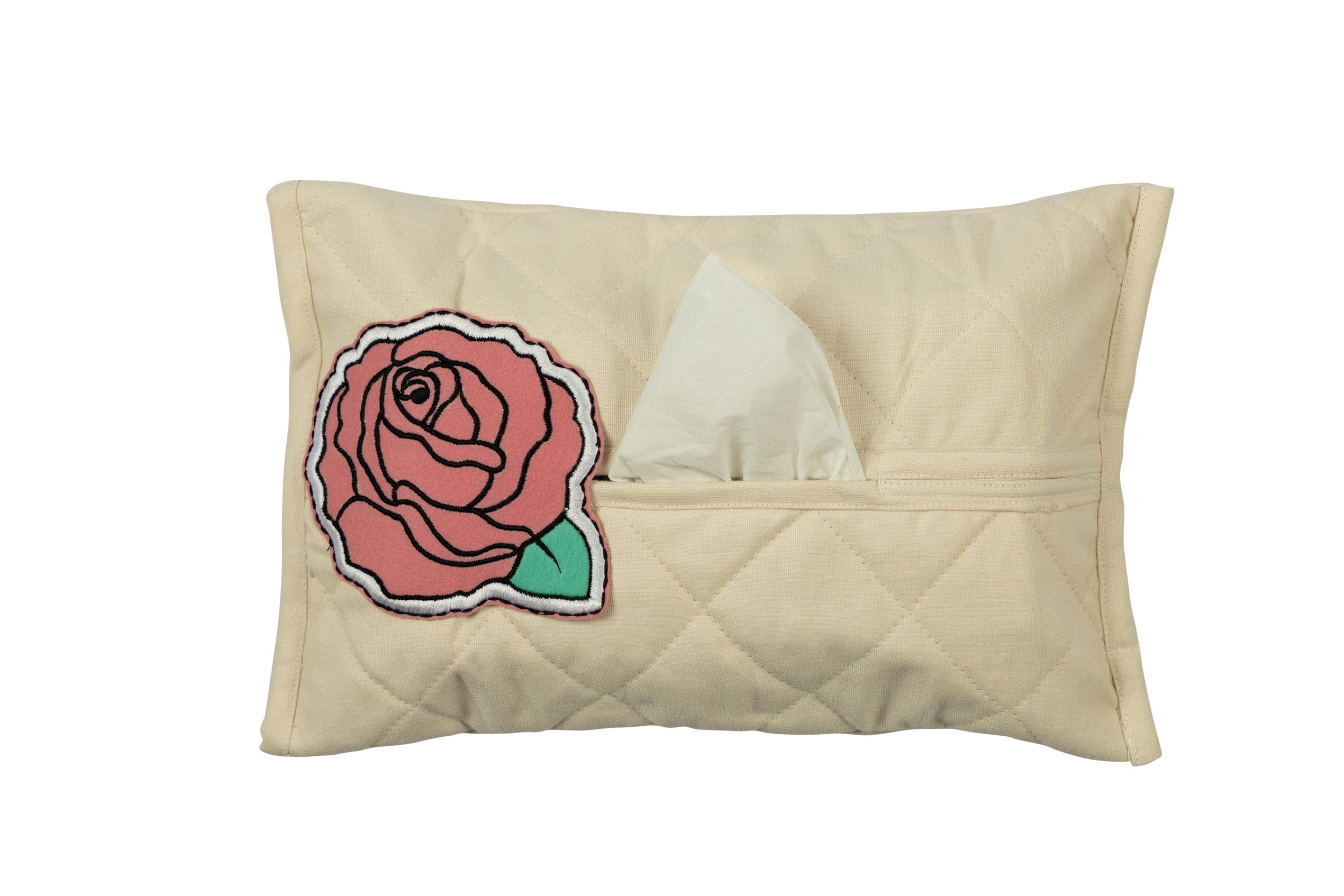 ROSE TISSUE BOX COVER