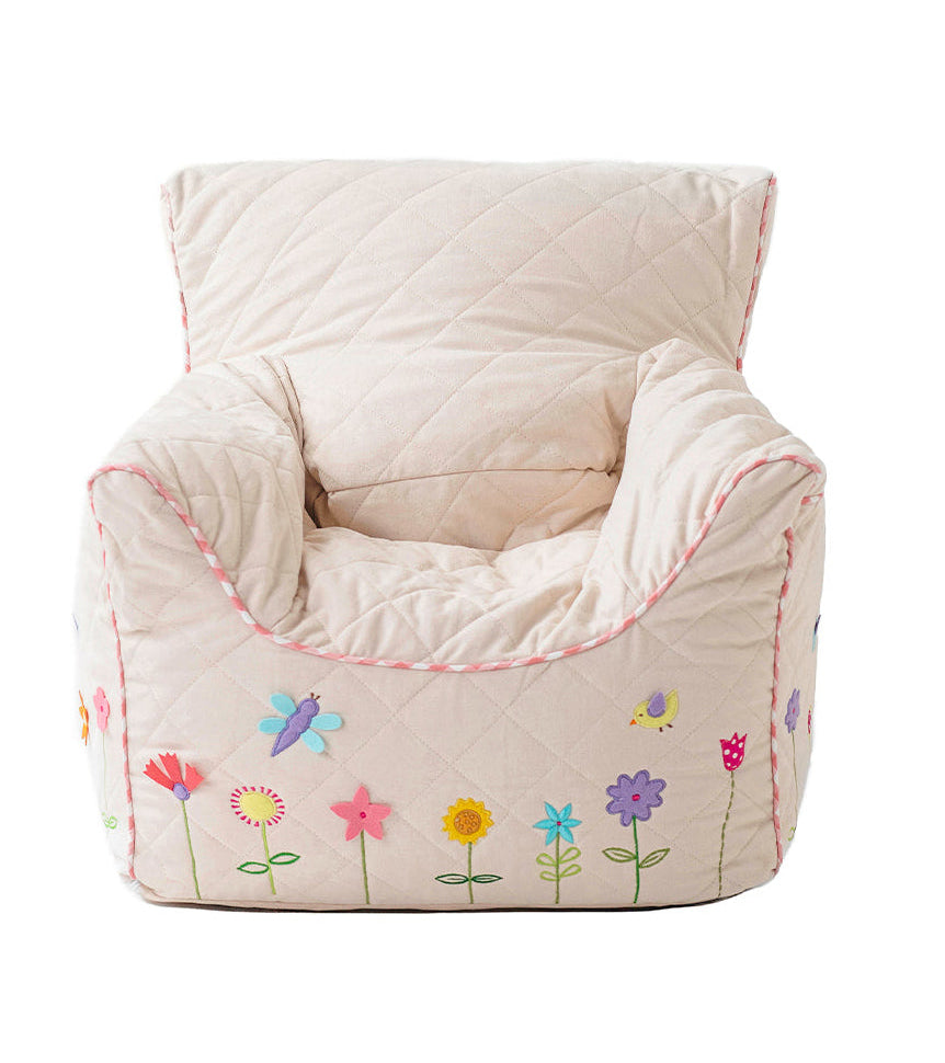 FLOWER GARDEN QUILTED - BEAN CHAIR COVER