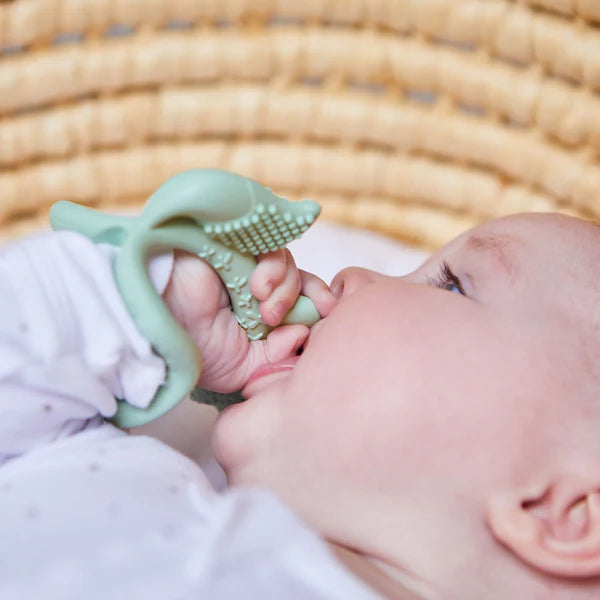 Silicone Wrist Teether Fox Sage Green