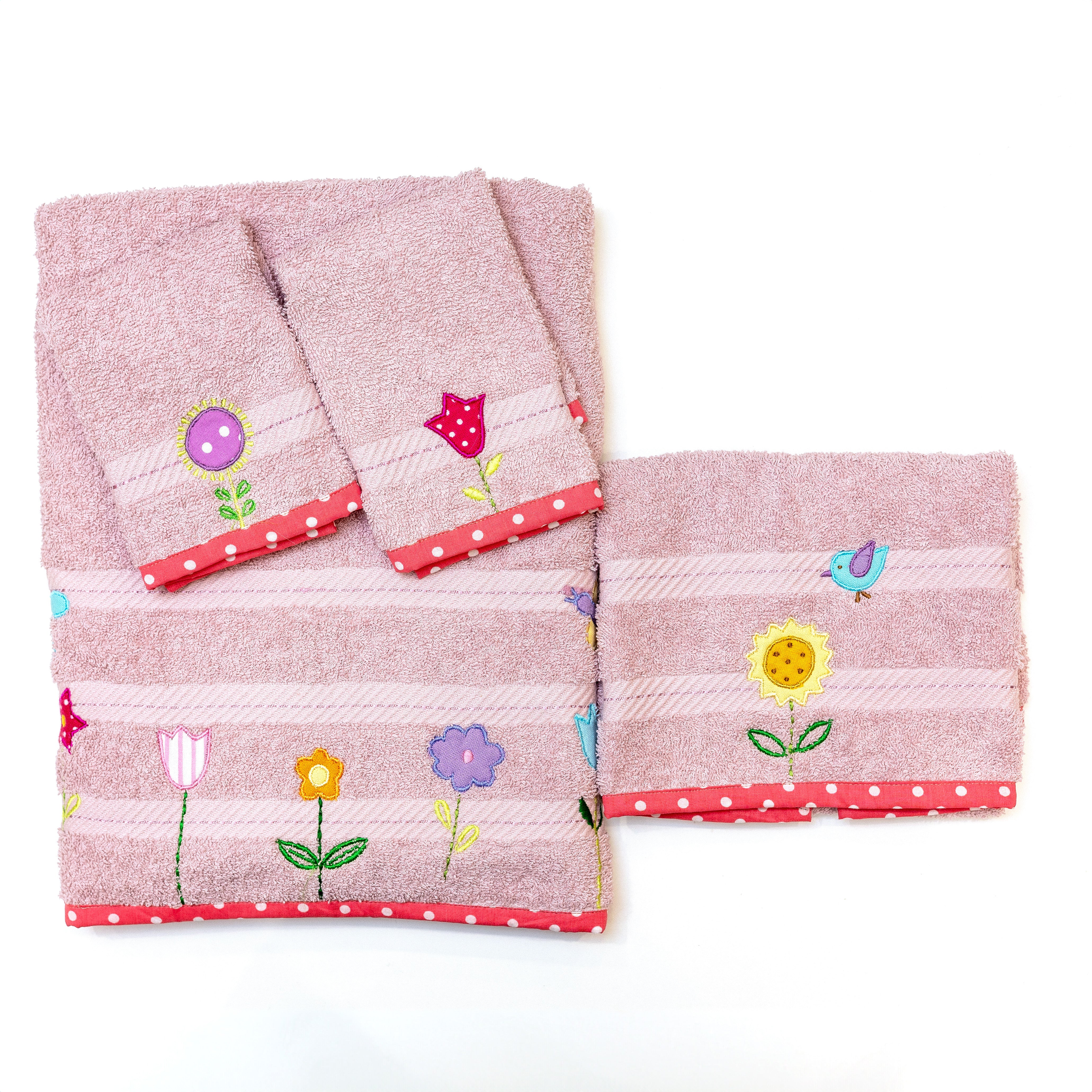 Bath Towel Set - Flower Garden