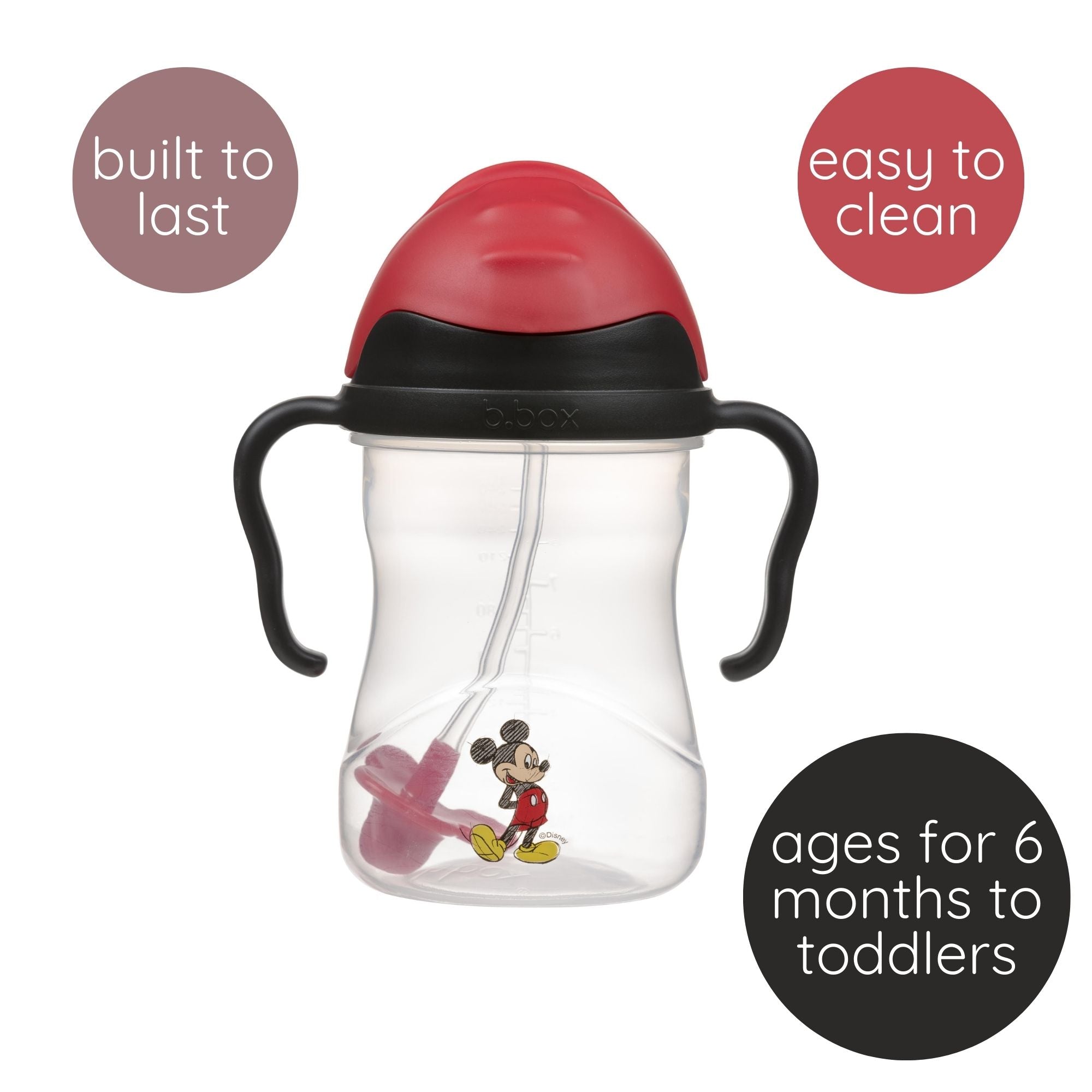 Disney Weighted Straw Sippy Cup - Mickey Mouse - 240ml