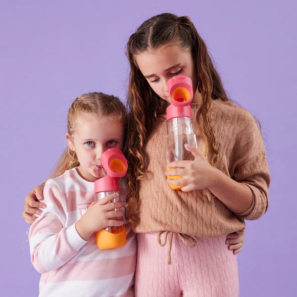 Tritan Straw Drink bottle 600ml Pink