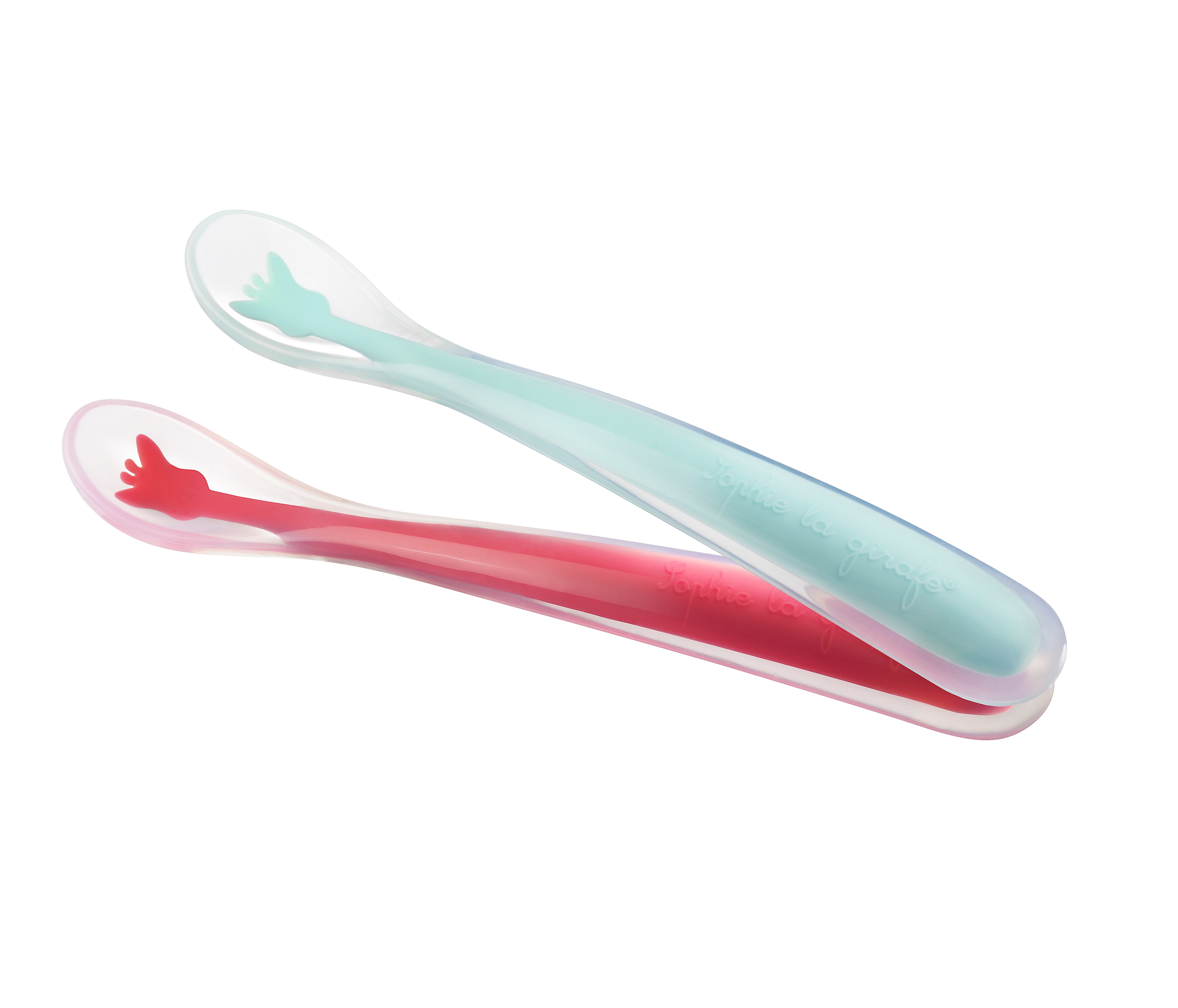 Sophie la girafe Pack of two soft silicone spoons