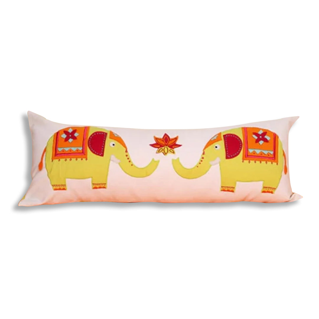 Amazing India Elephant Long Cushion Cover