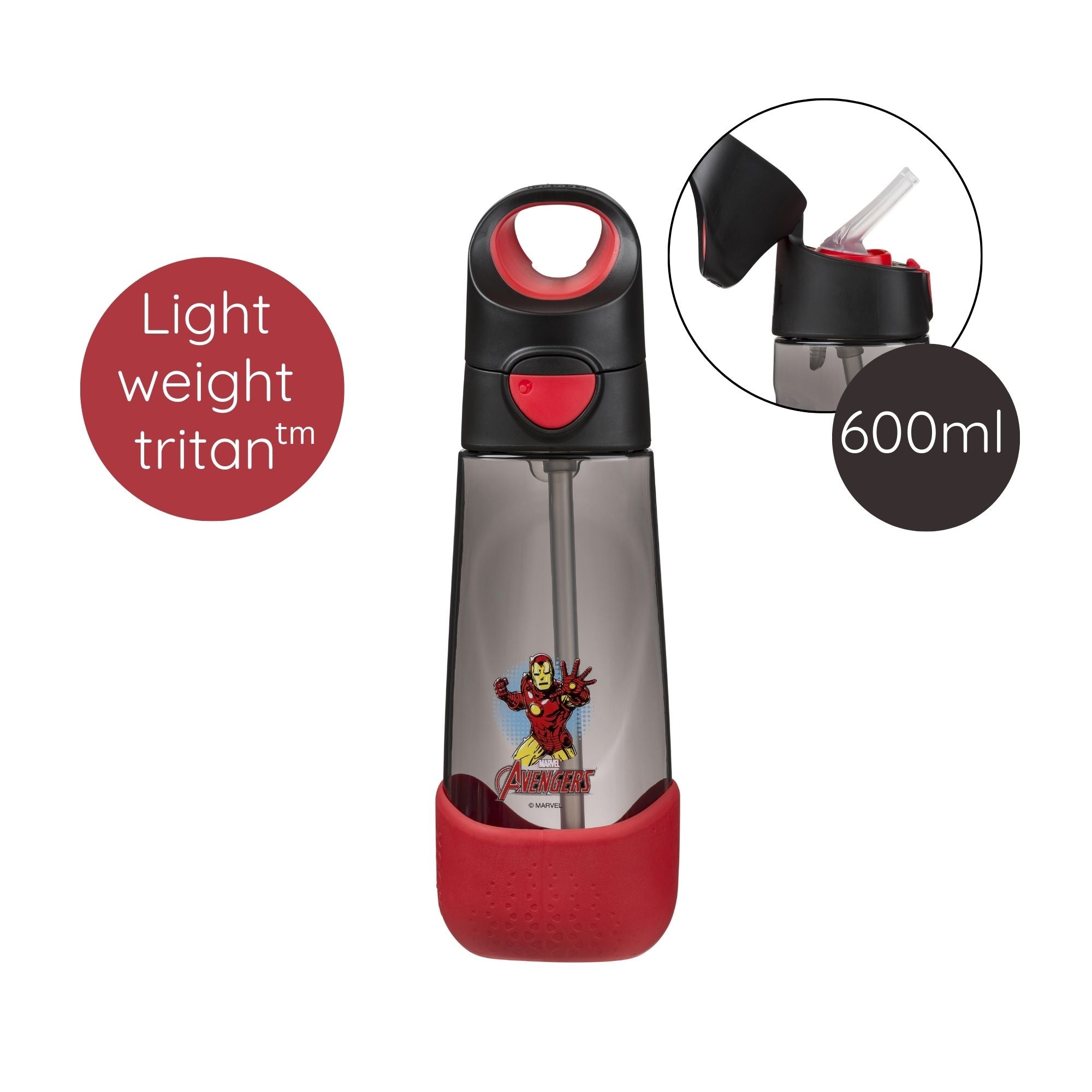Avengers - Tritan straw Drink Bottle 600ml