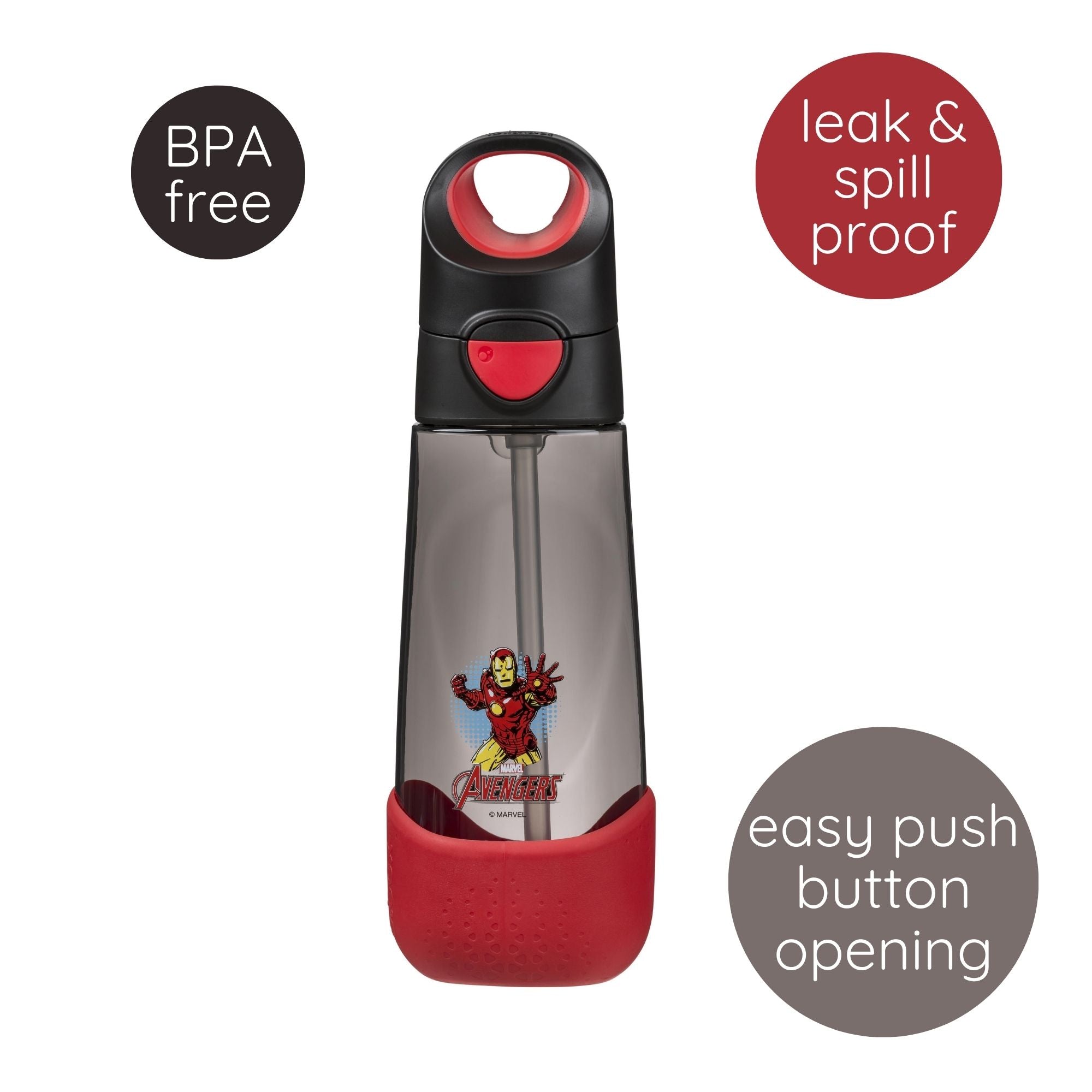 Avengers - Tritan straw Drink Bottle 600ml