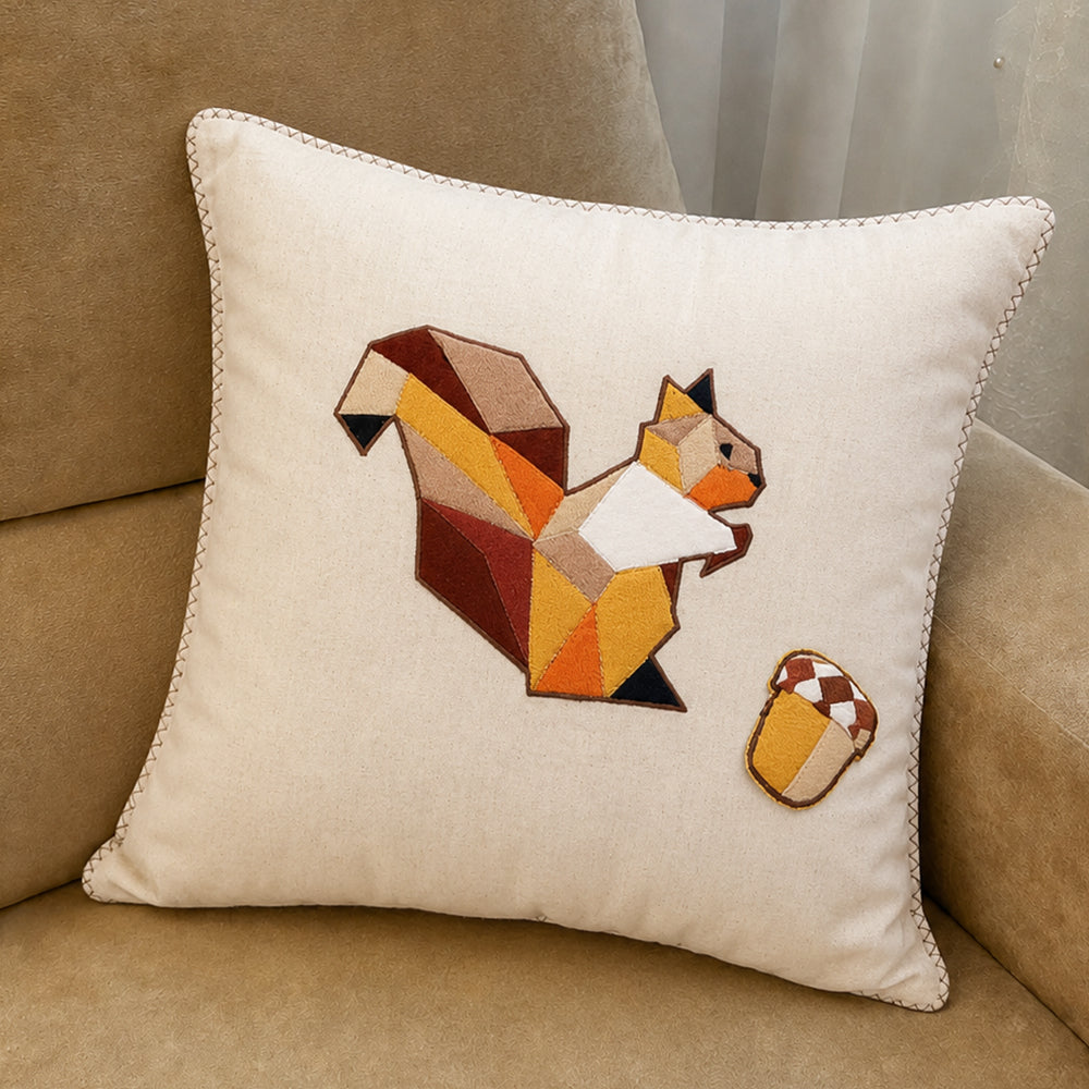 Out In The Woods Squirrel Cushion