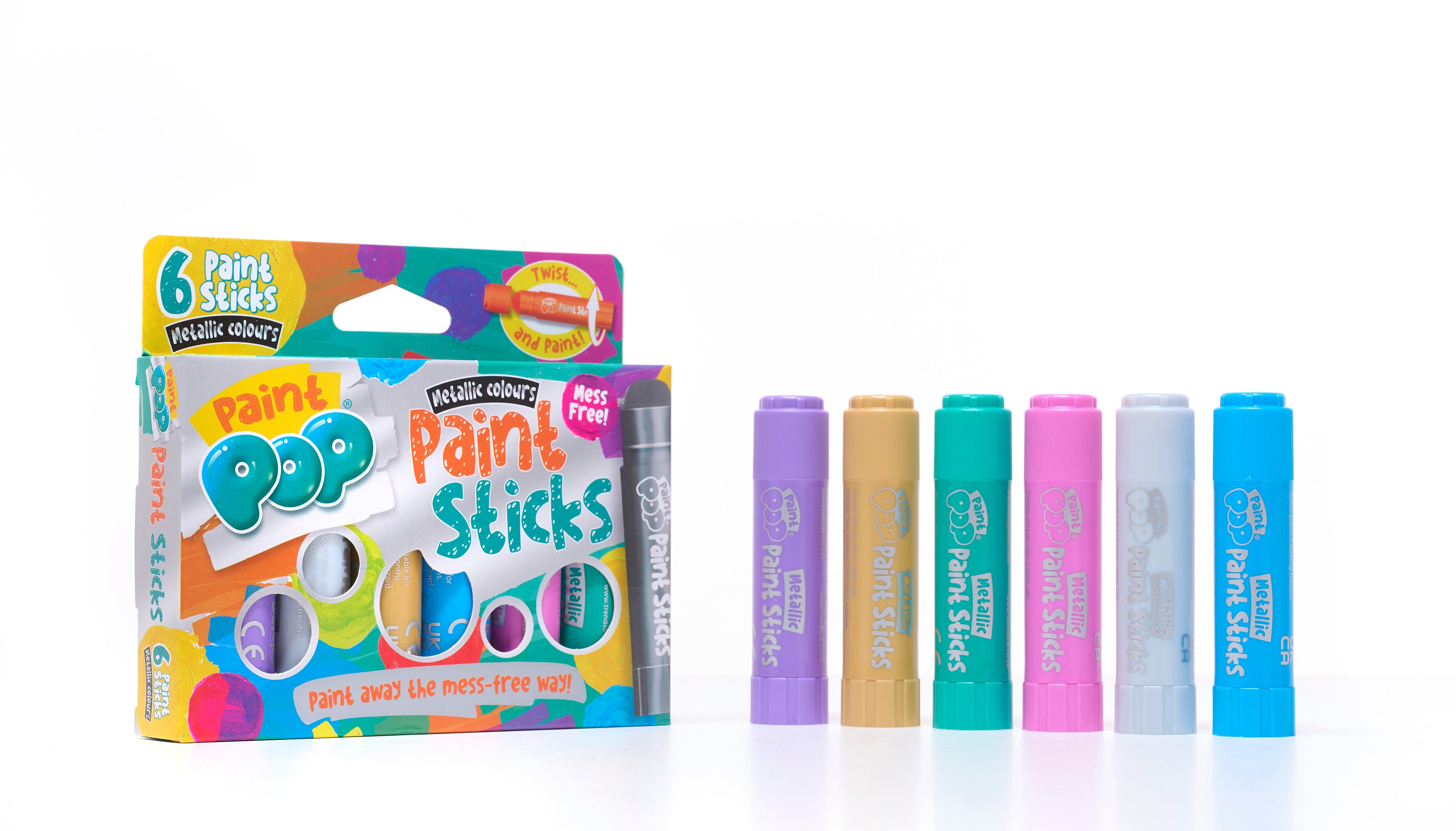 Paint Pop Metallic 6 Pack Quick Dry Paint Stick