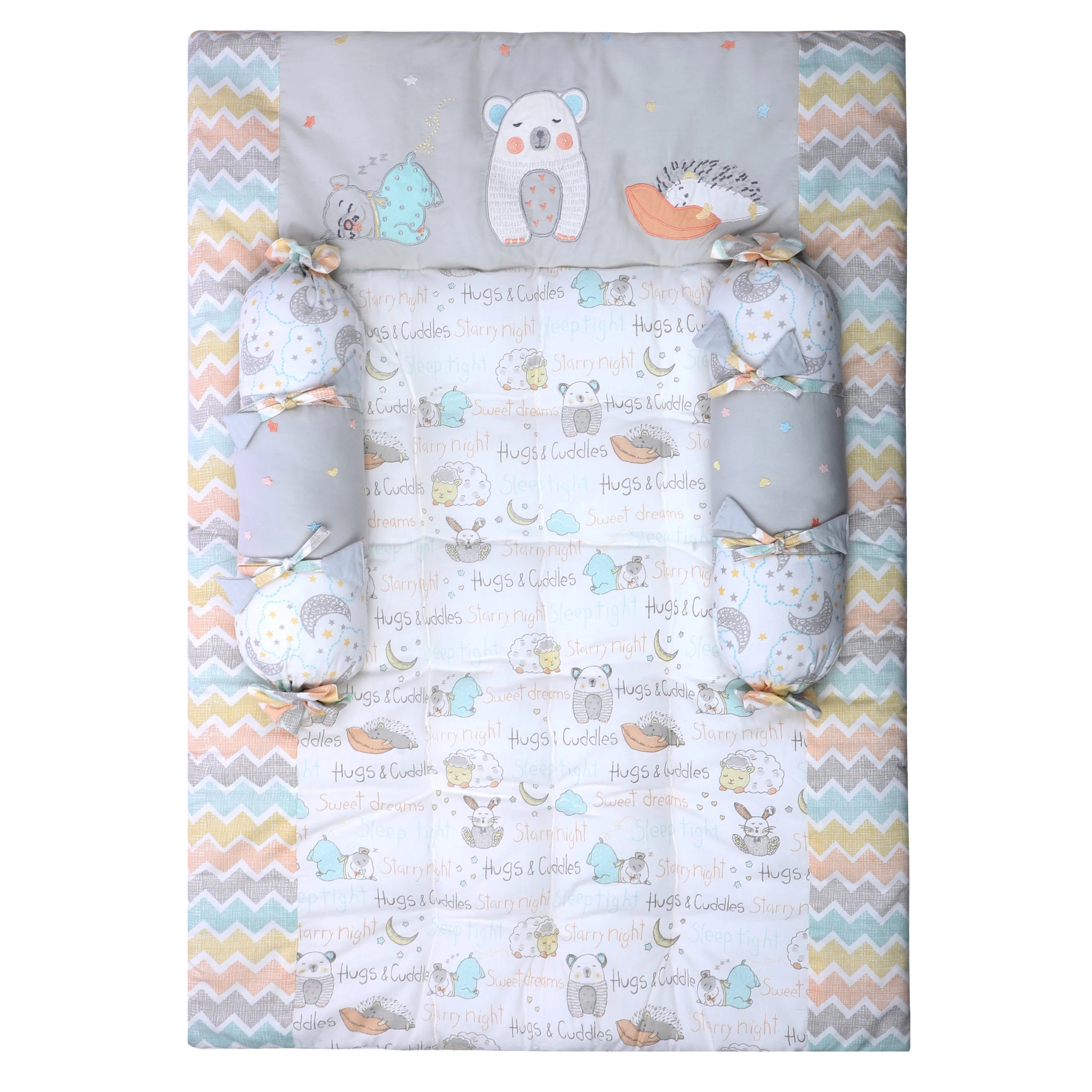 Gadda Set with 2 bolsters - Sleepy Friends