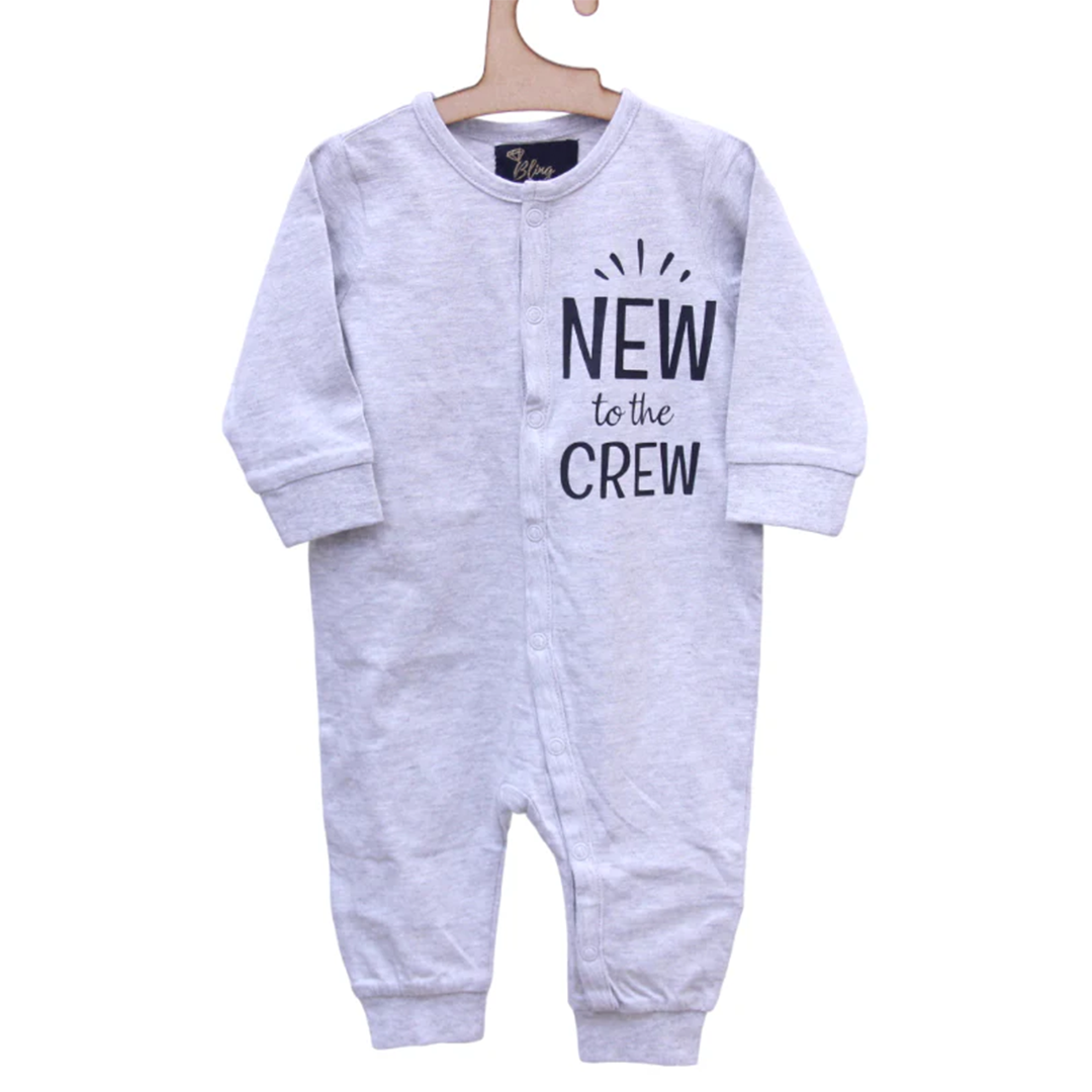 New To The Crew (With Front Button) - Onesie