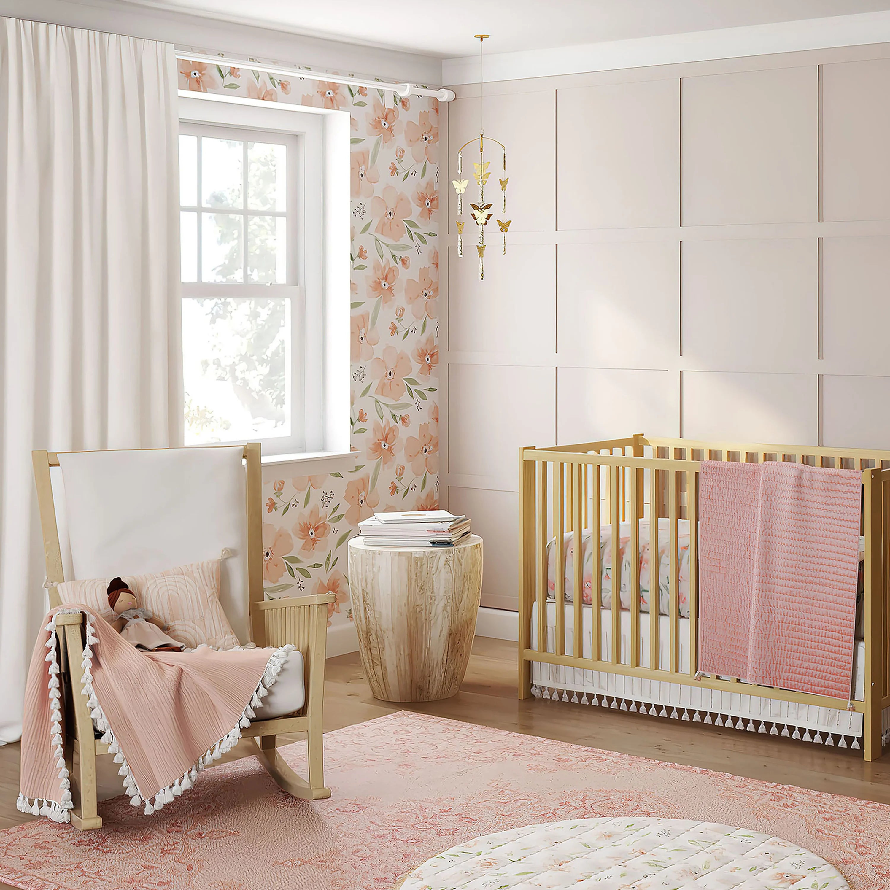 Parker Crib Fitted Sheet – Floral