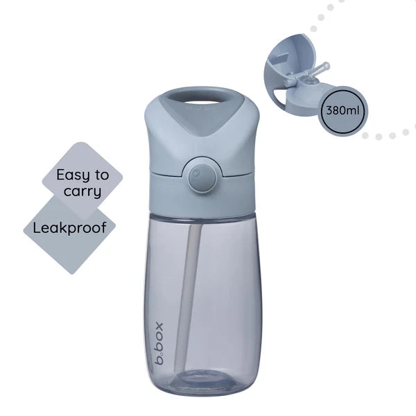 Straw Drink Bottle Junior 380ml Chill Out Blue