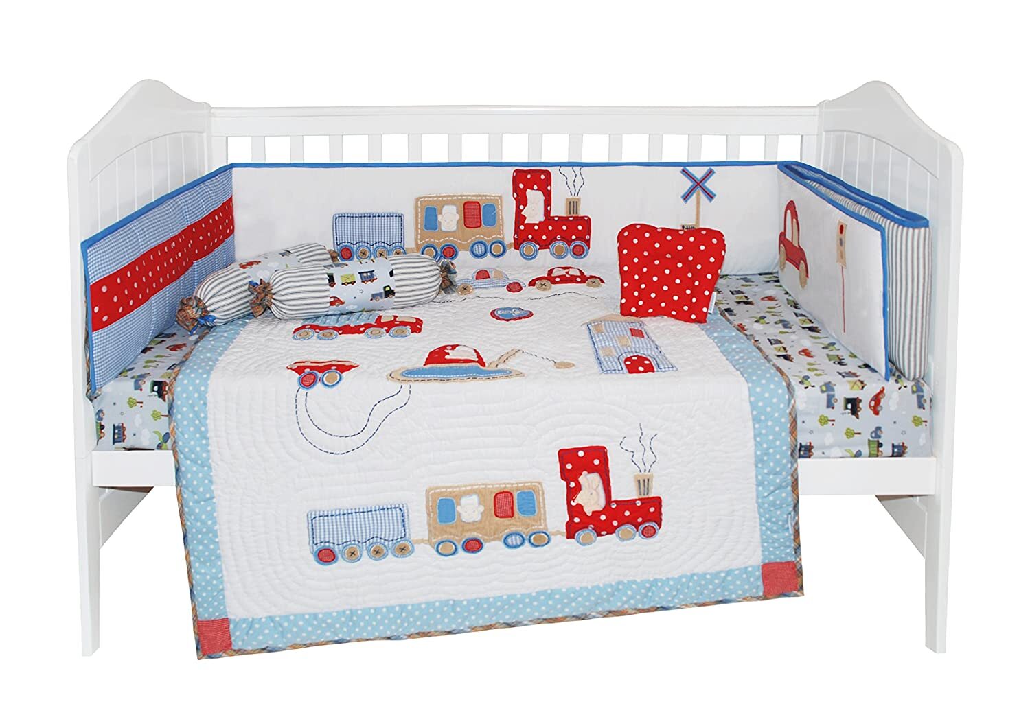 6 PIECE COT BEDDING SET - TRANSPORT