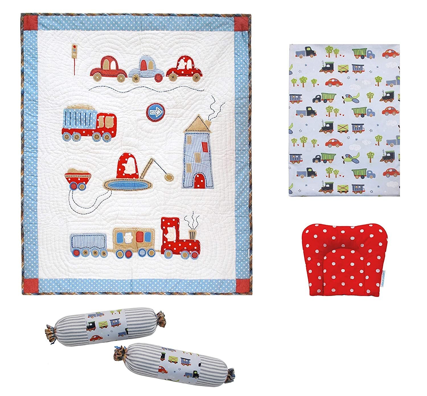 6 PIECE COT BEDDING SET - TRANSPORT