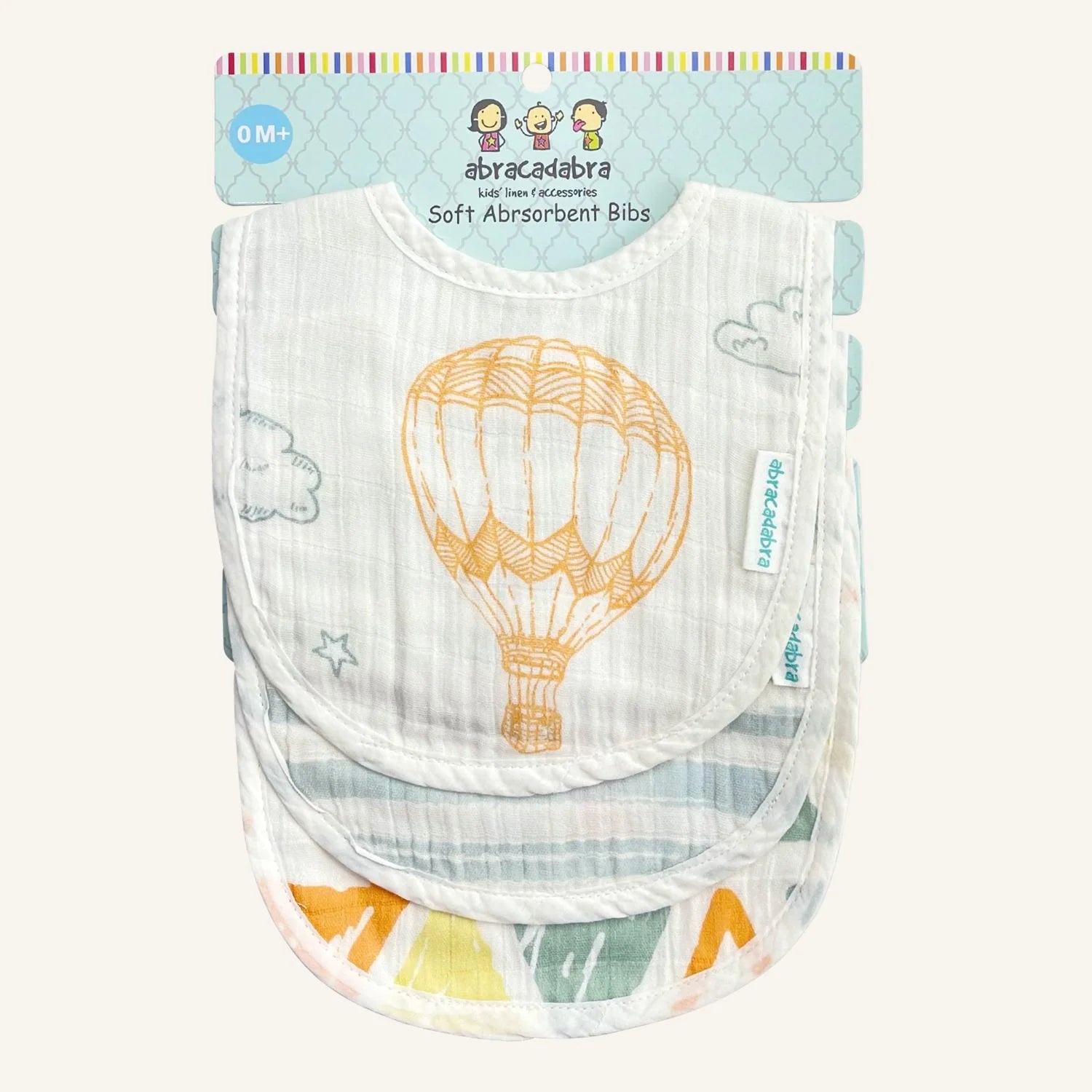Muslin Bibs Hot Air Balloon
