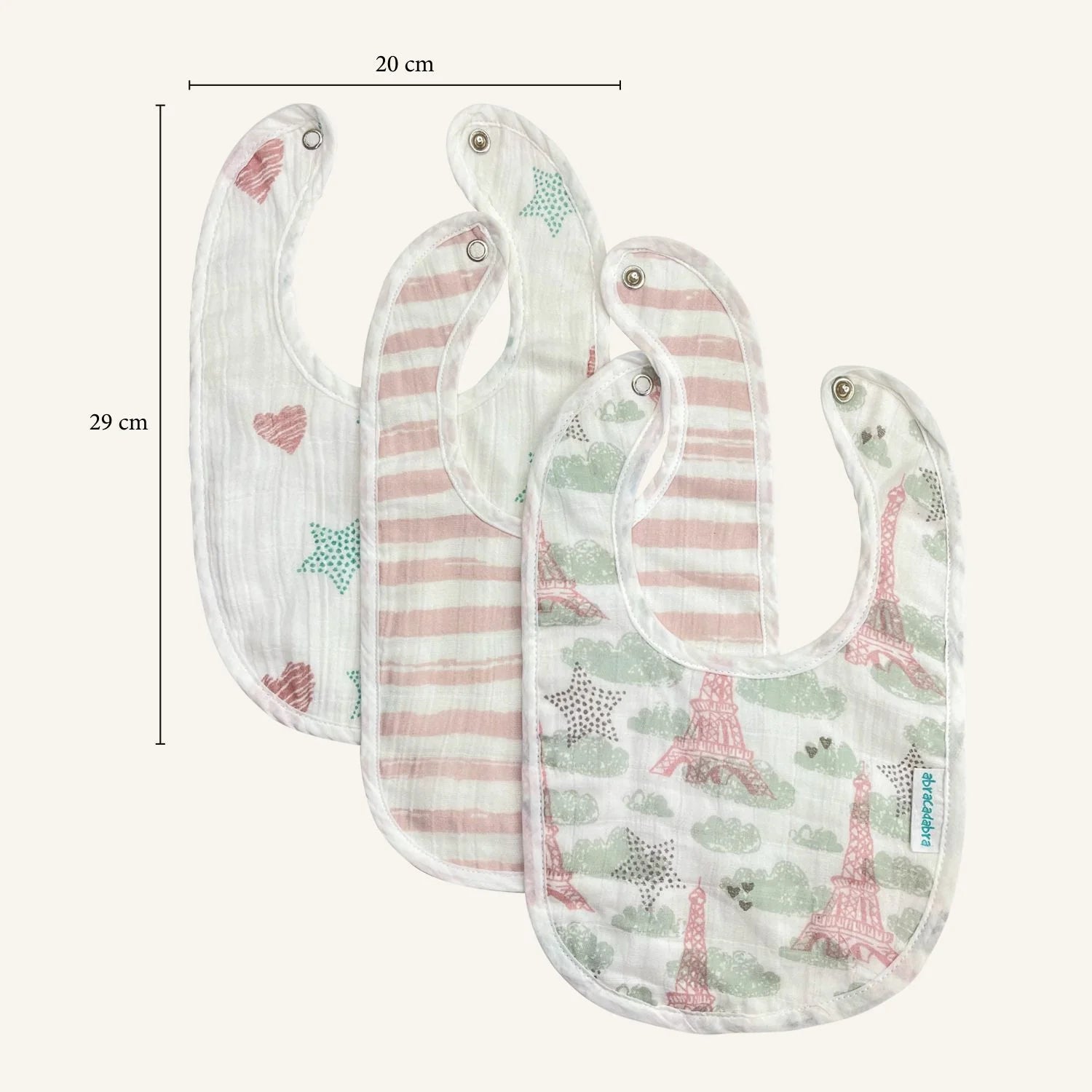 Muslin Bibs Eiffel Tower
