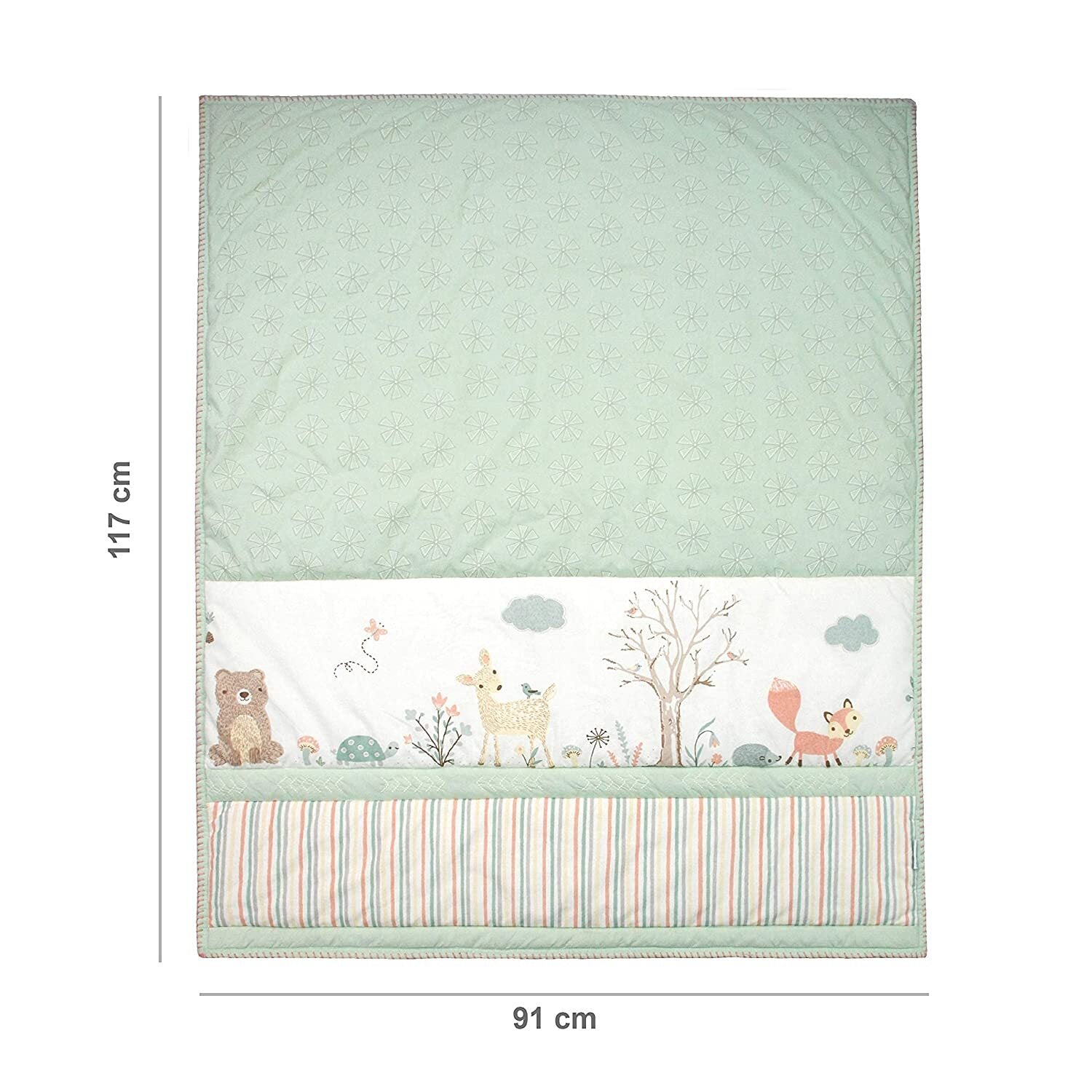 6 PIECE COT BEDDING SET - BAMBI & FRIENDS