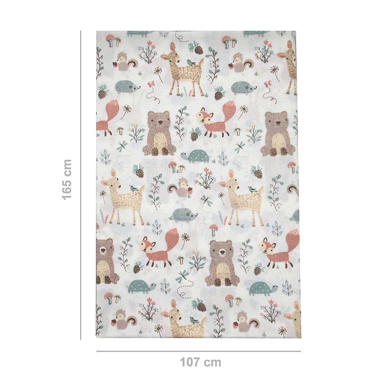 6 PIECE COT BEDDING SET - BAMBI & FRIENDS