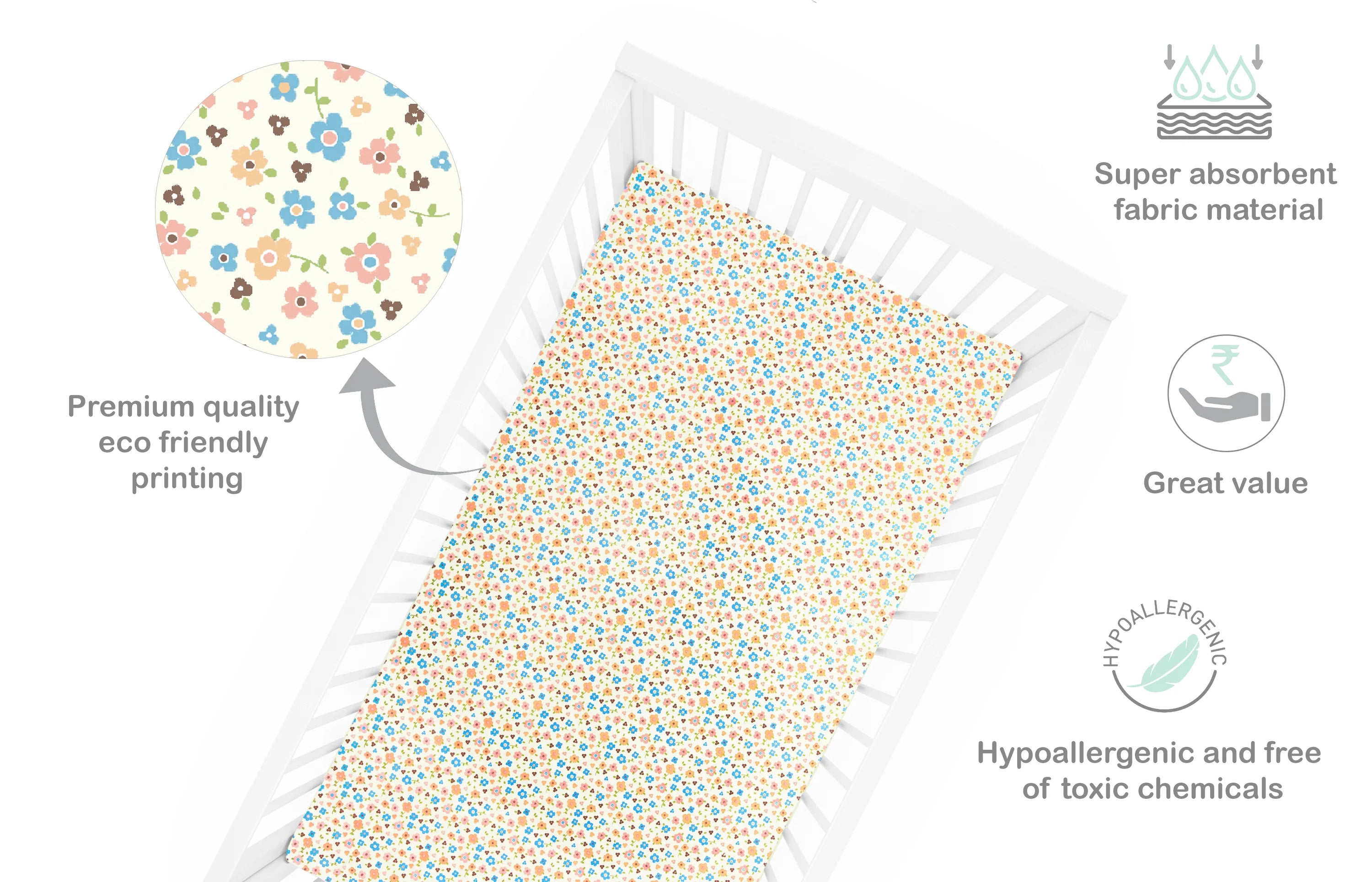 Flat Sheet (Set of 2) Ditsy Floral