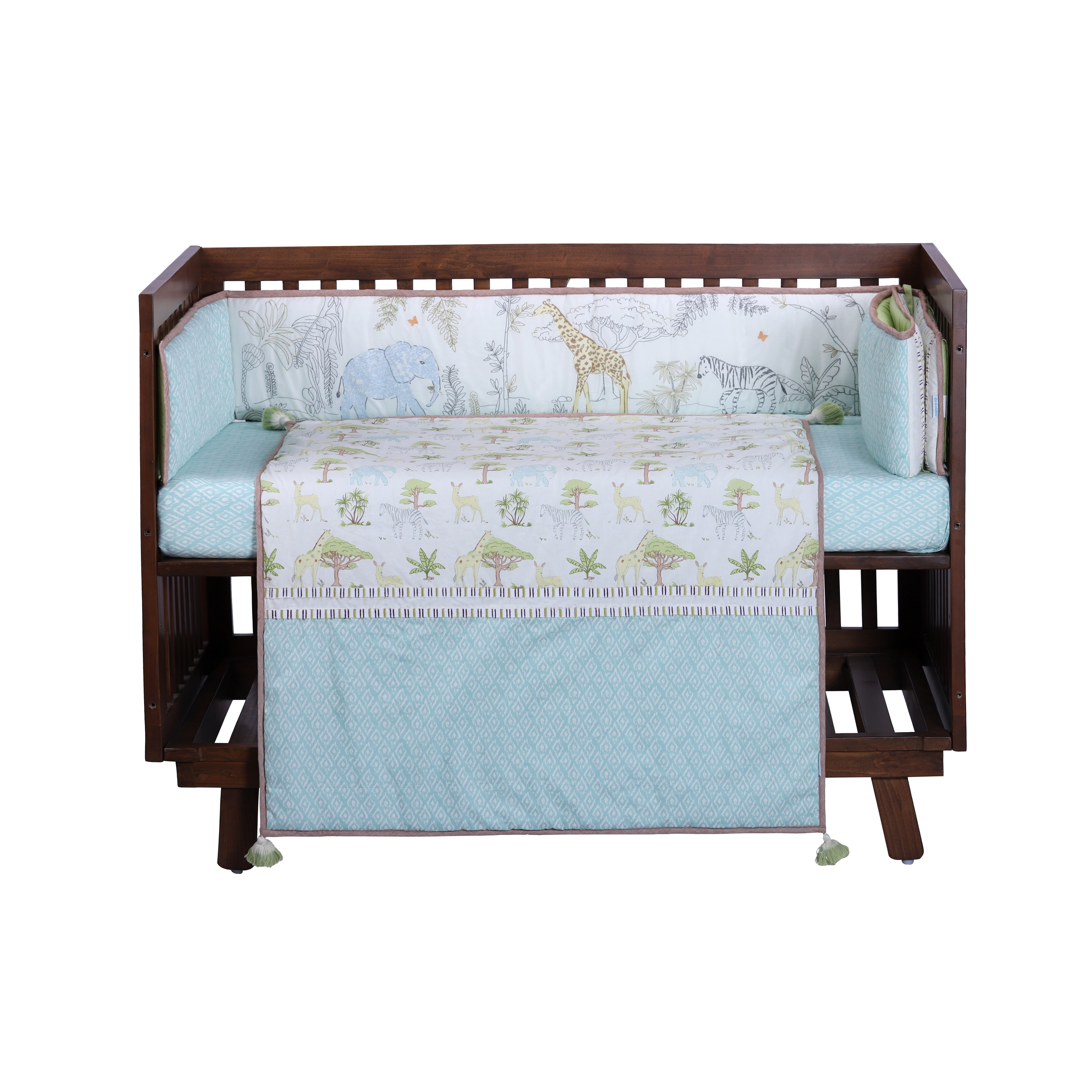 6 PIECE COT BEDDING SET - SAVANNA